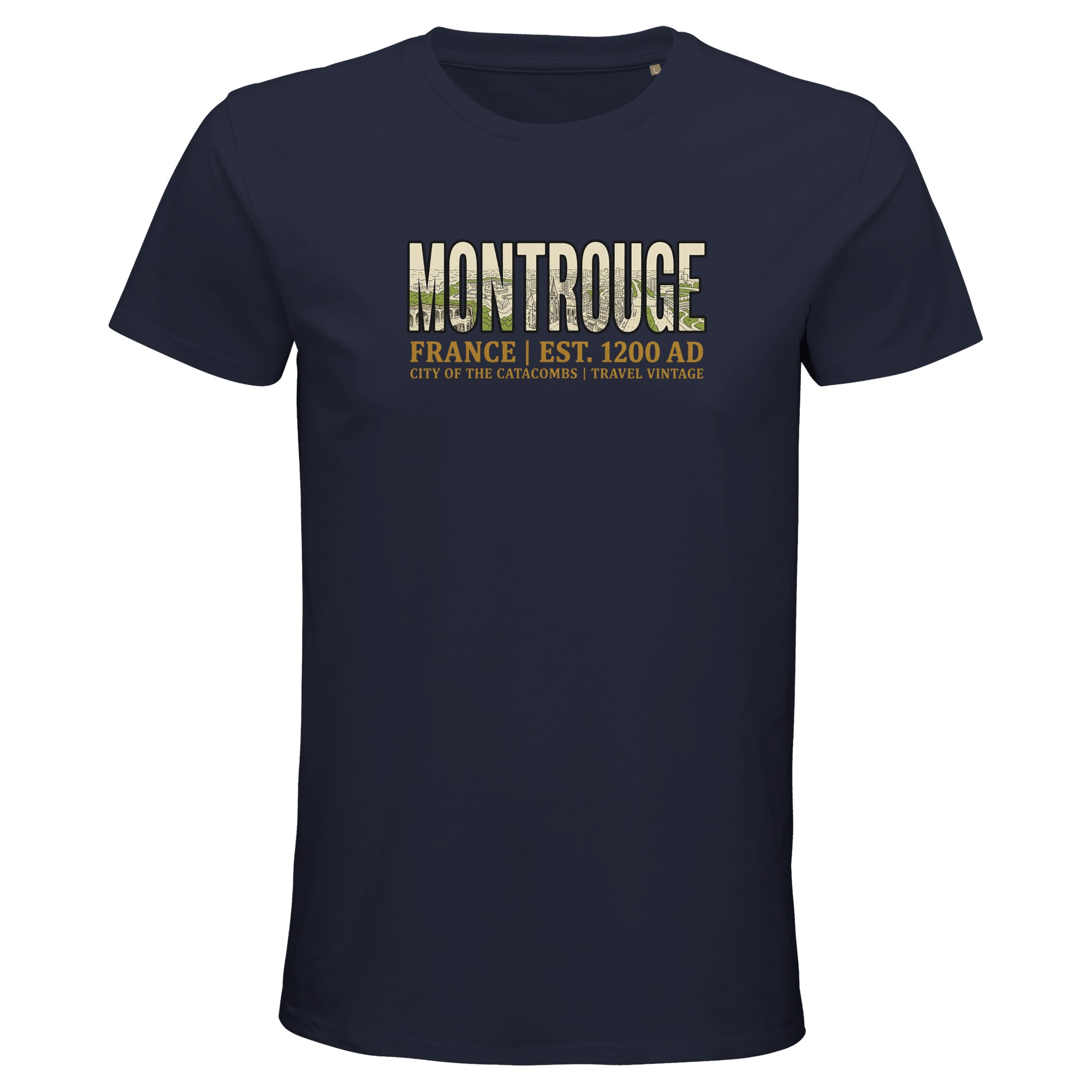 T-shirt Montrouge homme bio ajusté ville premium T-shirt Montrouge homme bio ajusté ville premium