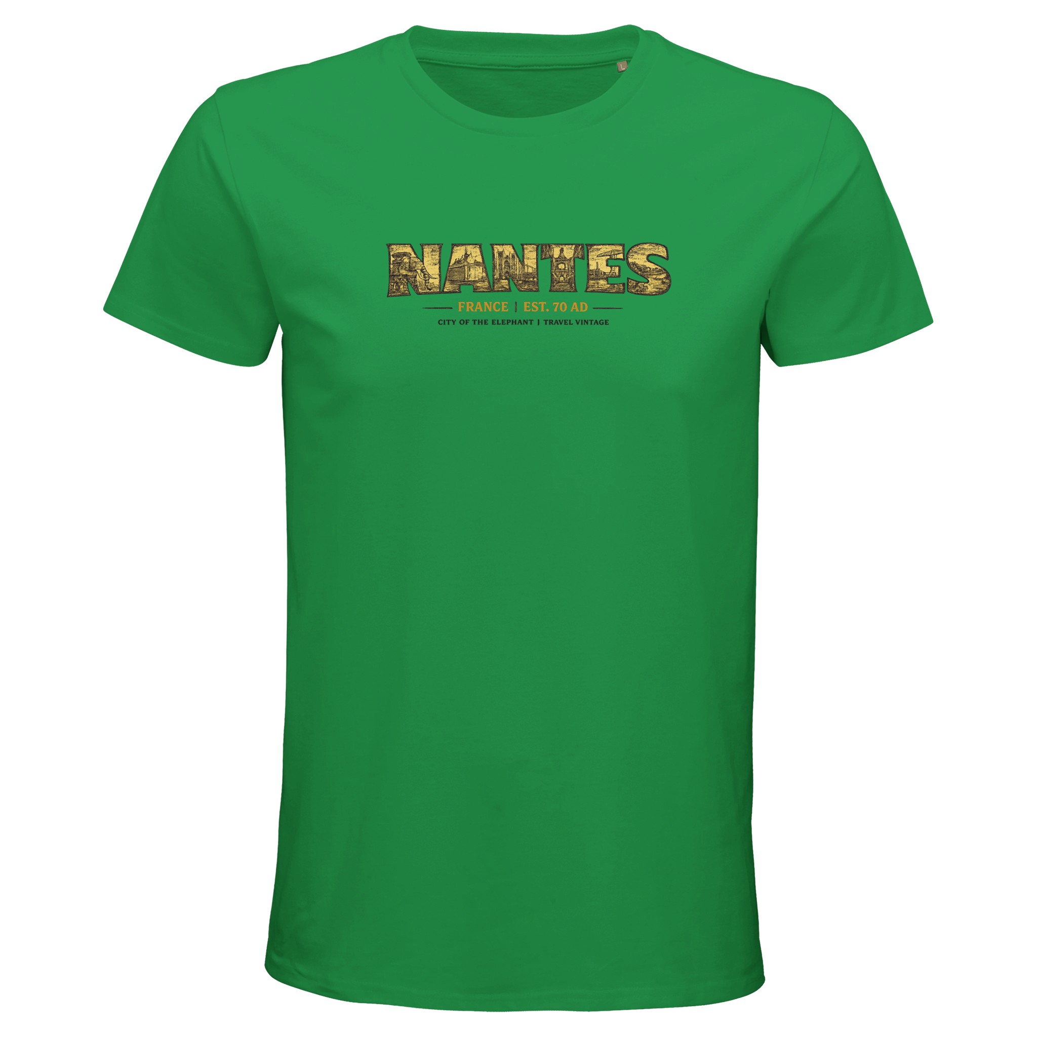 T-shirt Nantes homme bio ajusté ville française T-shirt Nantes homme bio ajusté ville française