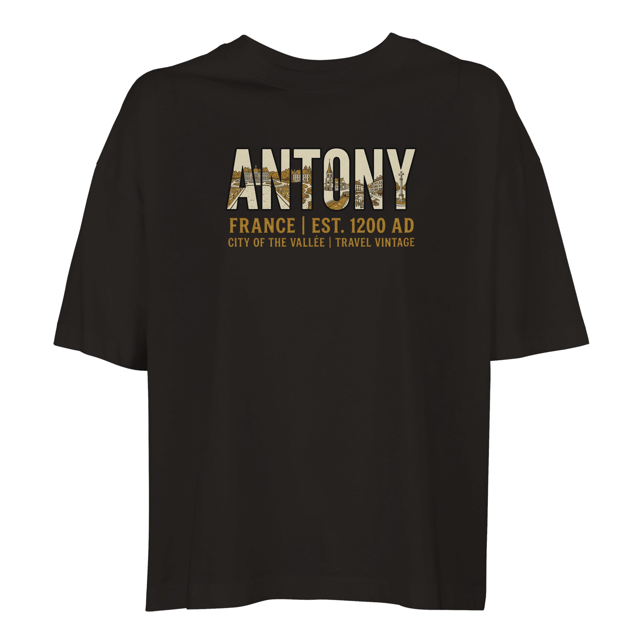 T-shirt Antony femme ample coton bio ville française T-shirt Antony femme ample coton bio ville française