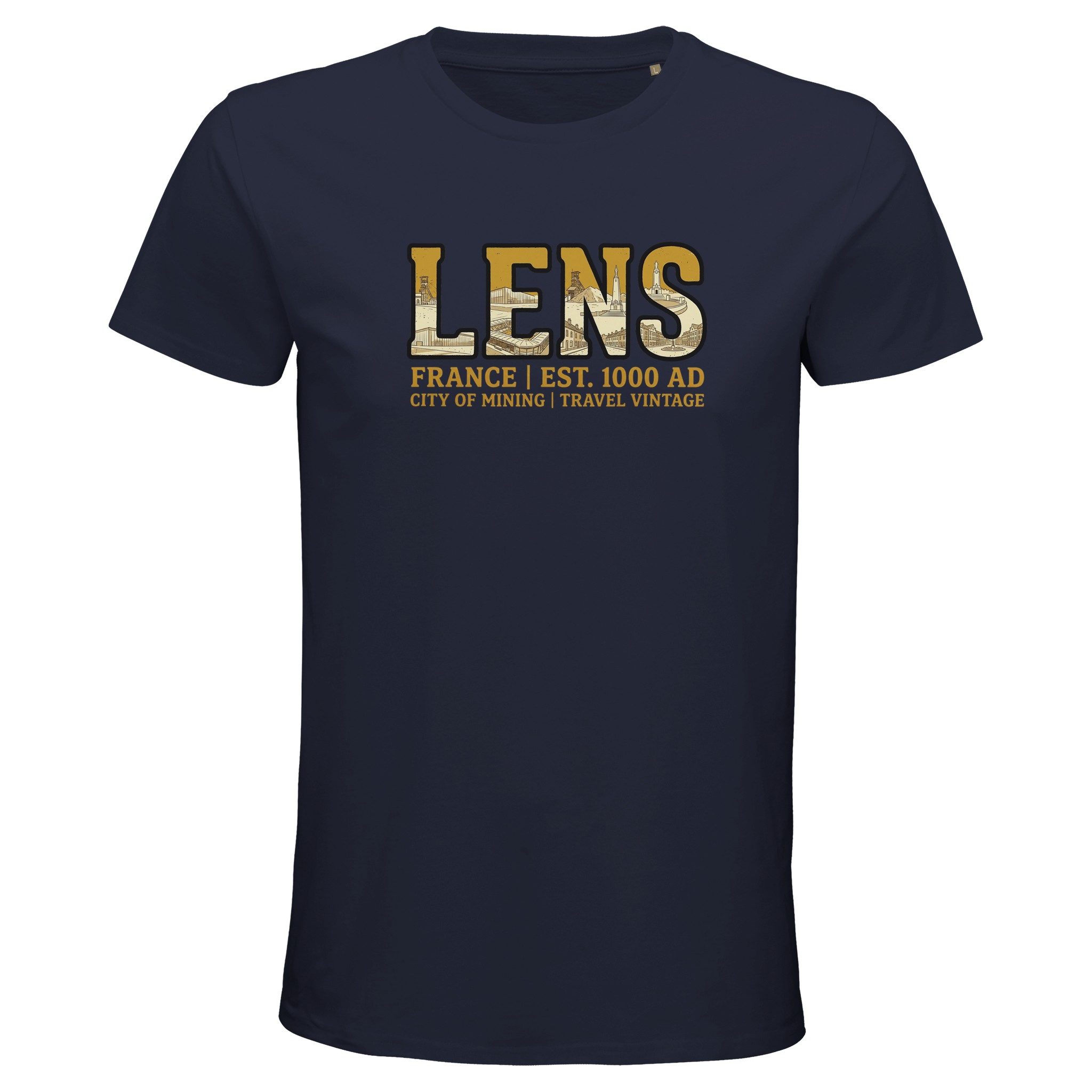 T-shirt Lens homme bio ajusté ville minière T-shirt Lens homme bio ajusté ville minière