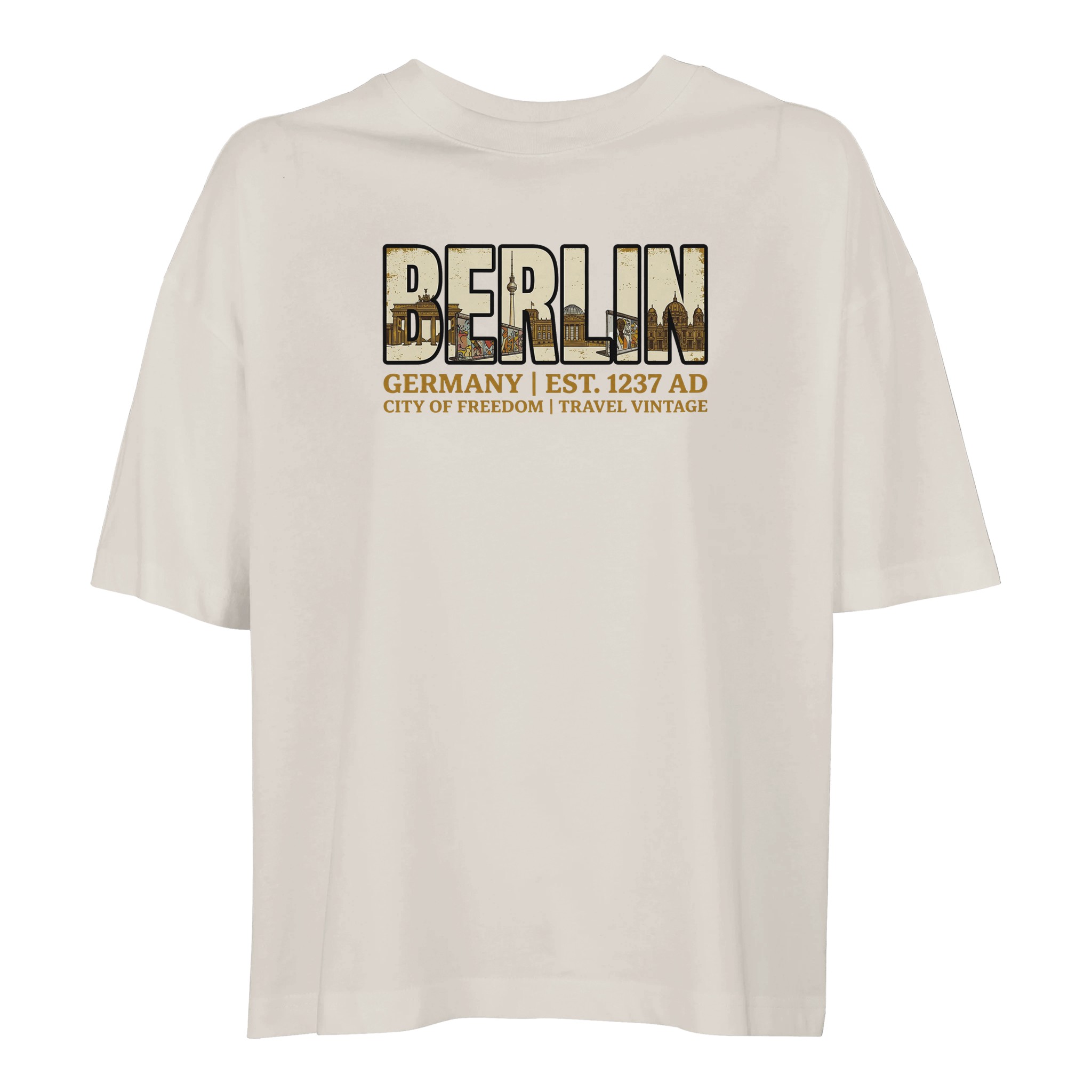 T-shirt Berlin femme ample coton en conversion bio T-shirt Berlin femme ample coton en conversion bio, coloris Off White