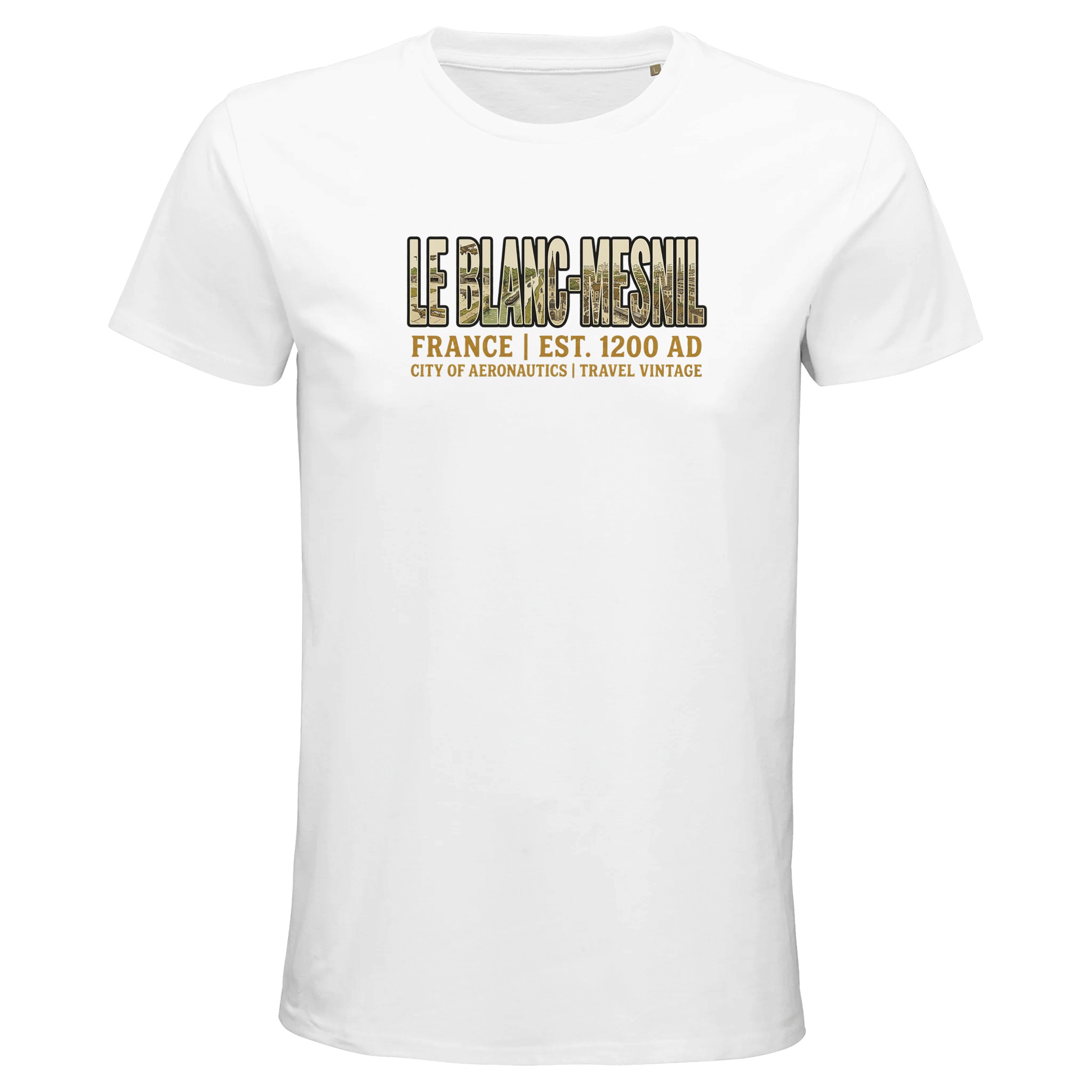T-shirt Le Blanc-Mesnil homme bio ajusté ville T-shirt Le Blanc-Mesnil homme bio ajusté ville