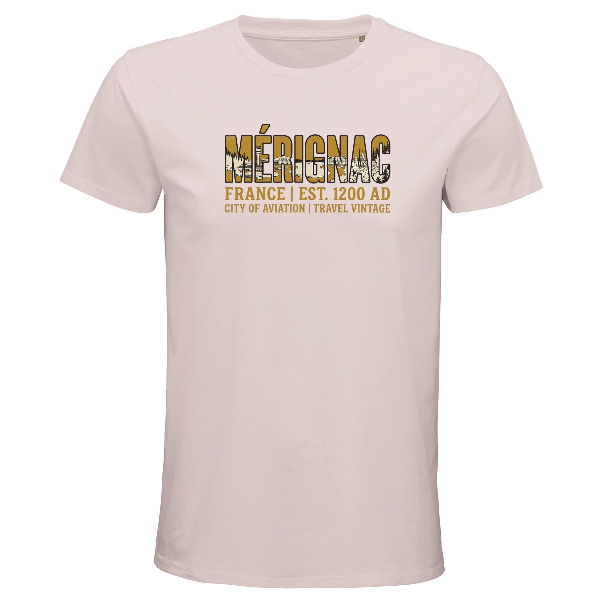 T-shirt Mérignac homme bio ajusté ville aviation T-shirt Mérignac homme bio ajusté ville aviation