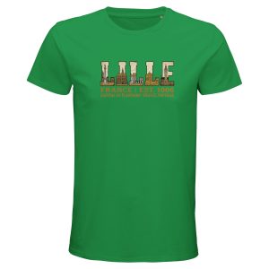 T-shirt Lille homme bio ajusté coton naturel T-shirt Lille homme bio ajusté coton naturel, coloris Kelly Vert