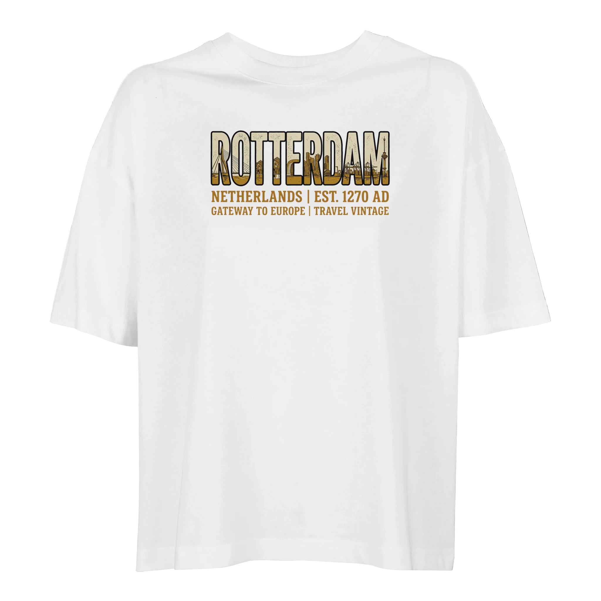T-shirt Rotterdam femme ample coton bio T-shirt Rotterdam femme ample coton bio, coloris Blanc