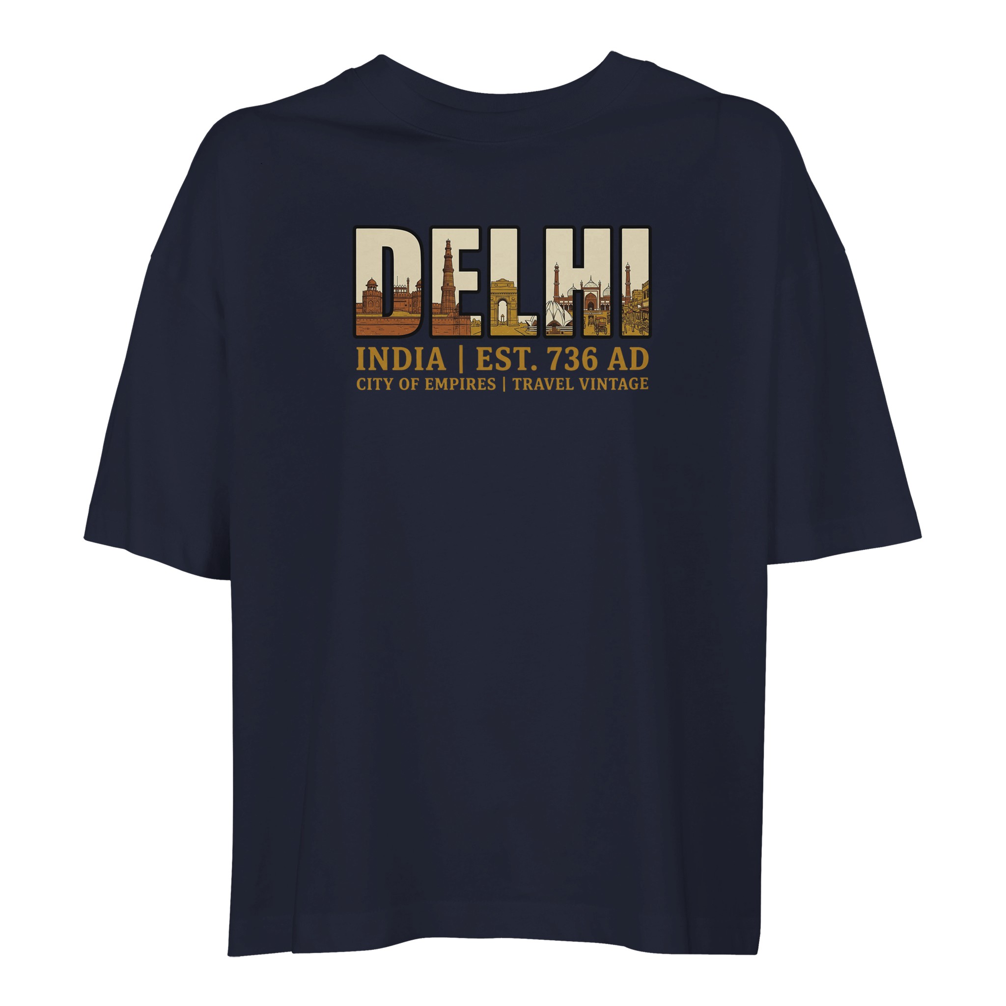 T-shirt Delhi femme ample coton bio conversion T-shirt Delhi femme ample coton bio conversion, coloris French Navy