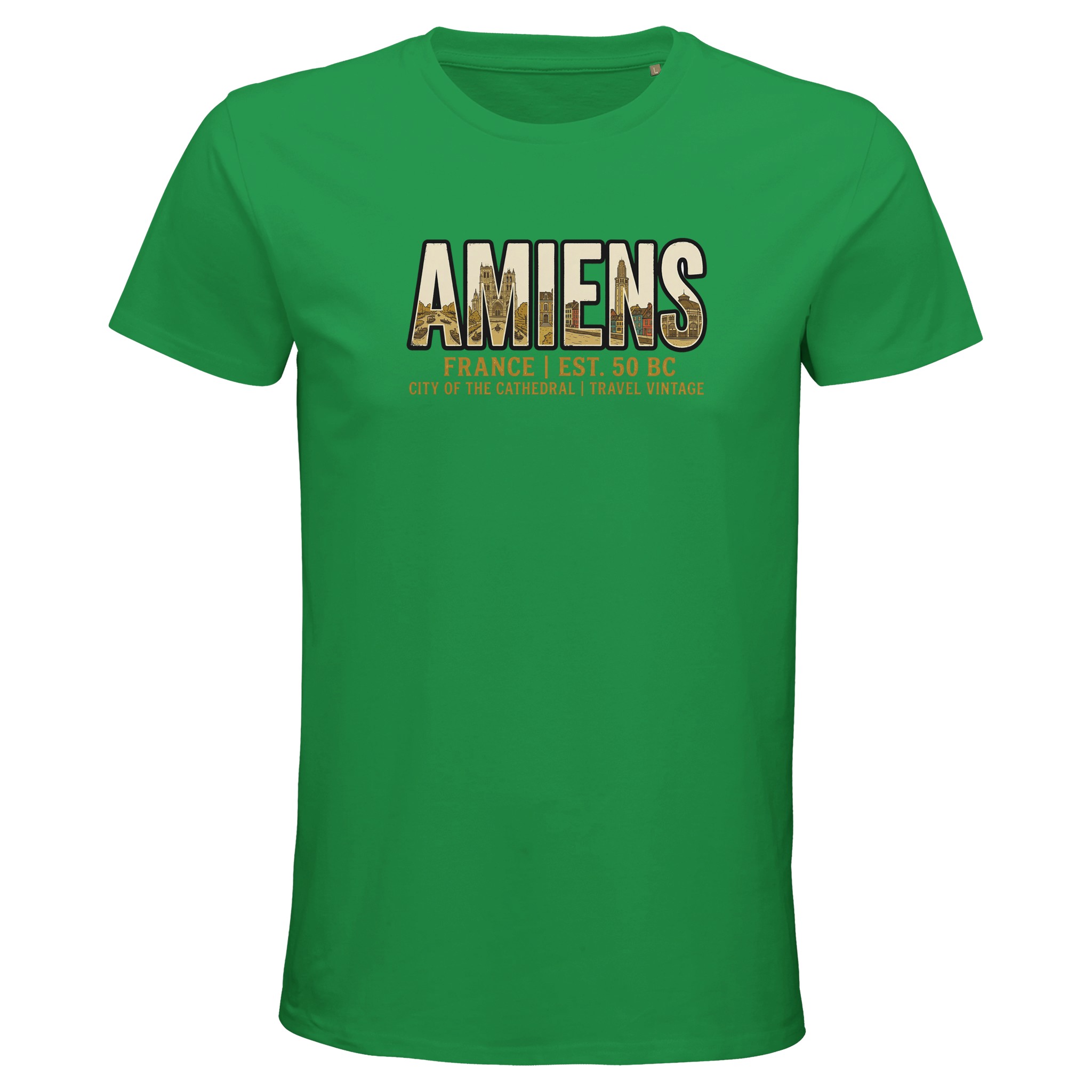 T-shirt Amiens homme bio ajusté ville française T-shirt Amiens homme bio ajusté ville française