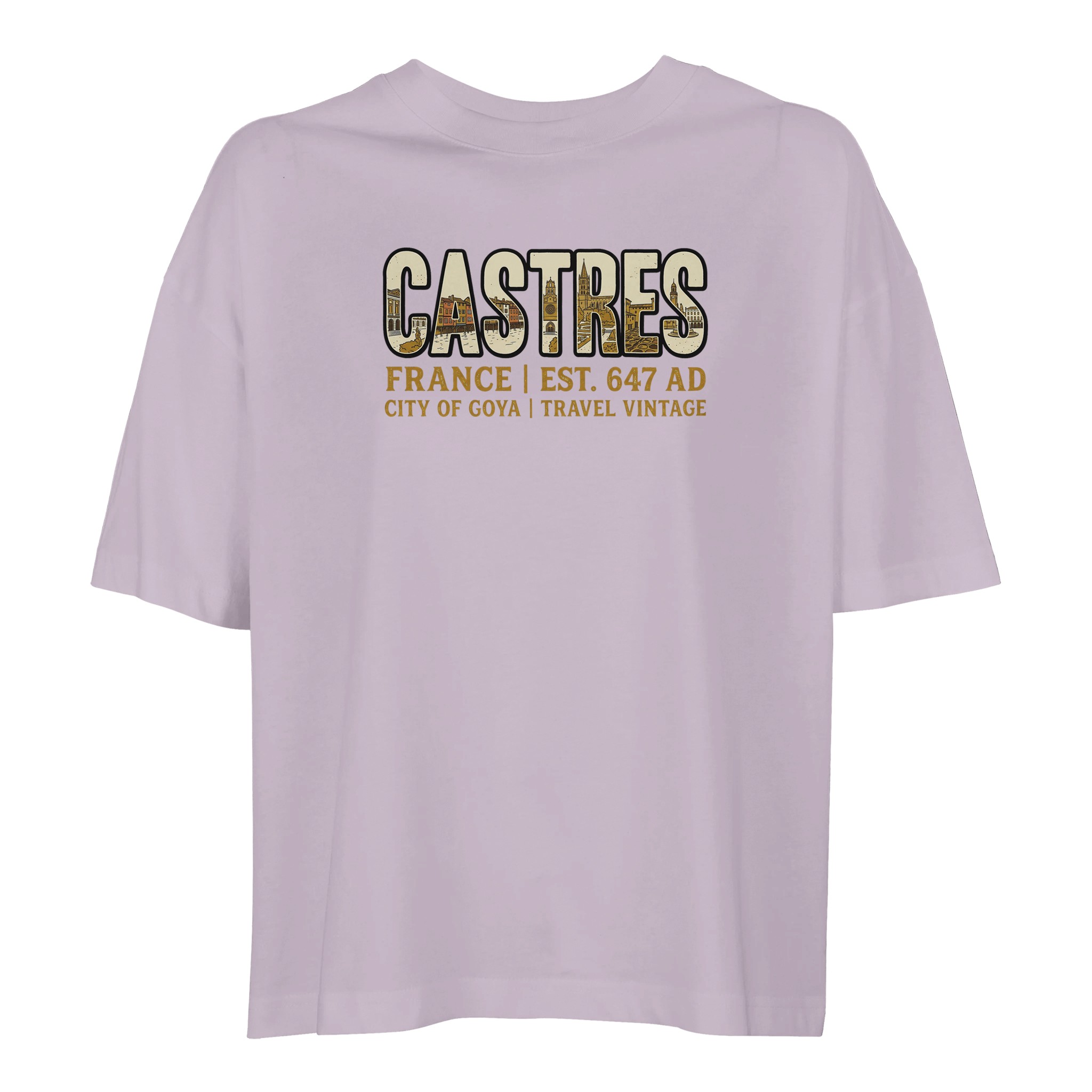 T-shirt Castres femme ample coton bio ville T-shirt Castres femme ample coton bio ville