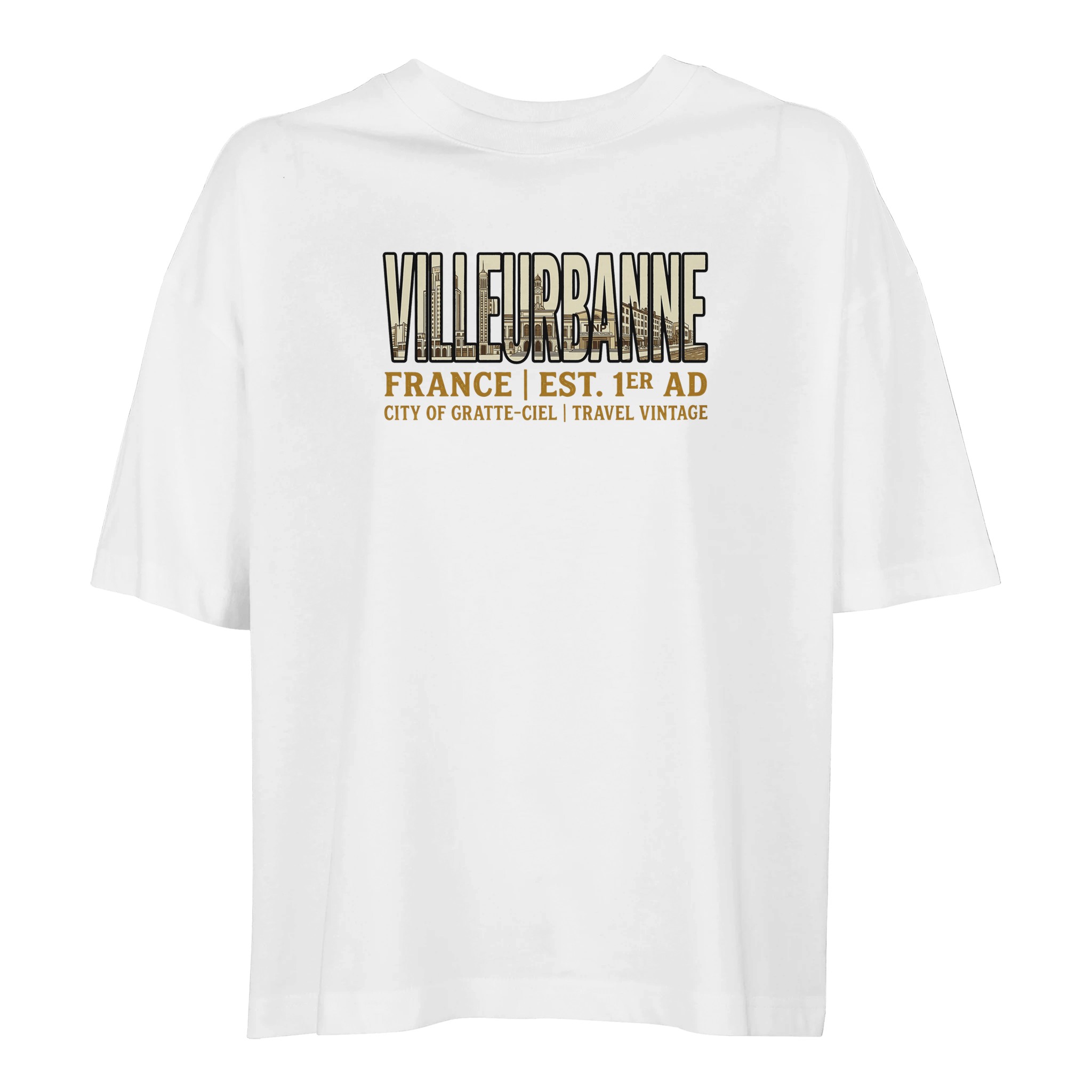 T-shirt Villeurbanne femme ample coton bio T-shirt Villeurbanne femme ample coton bio