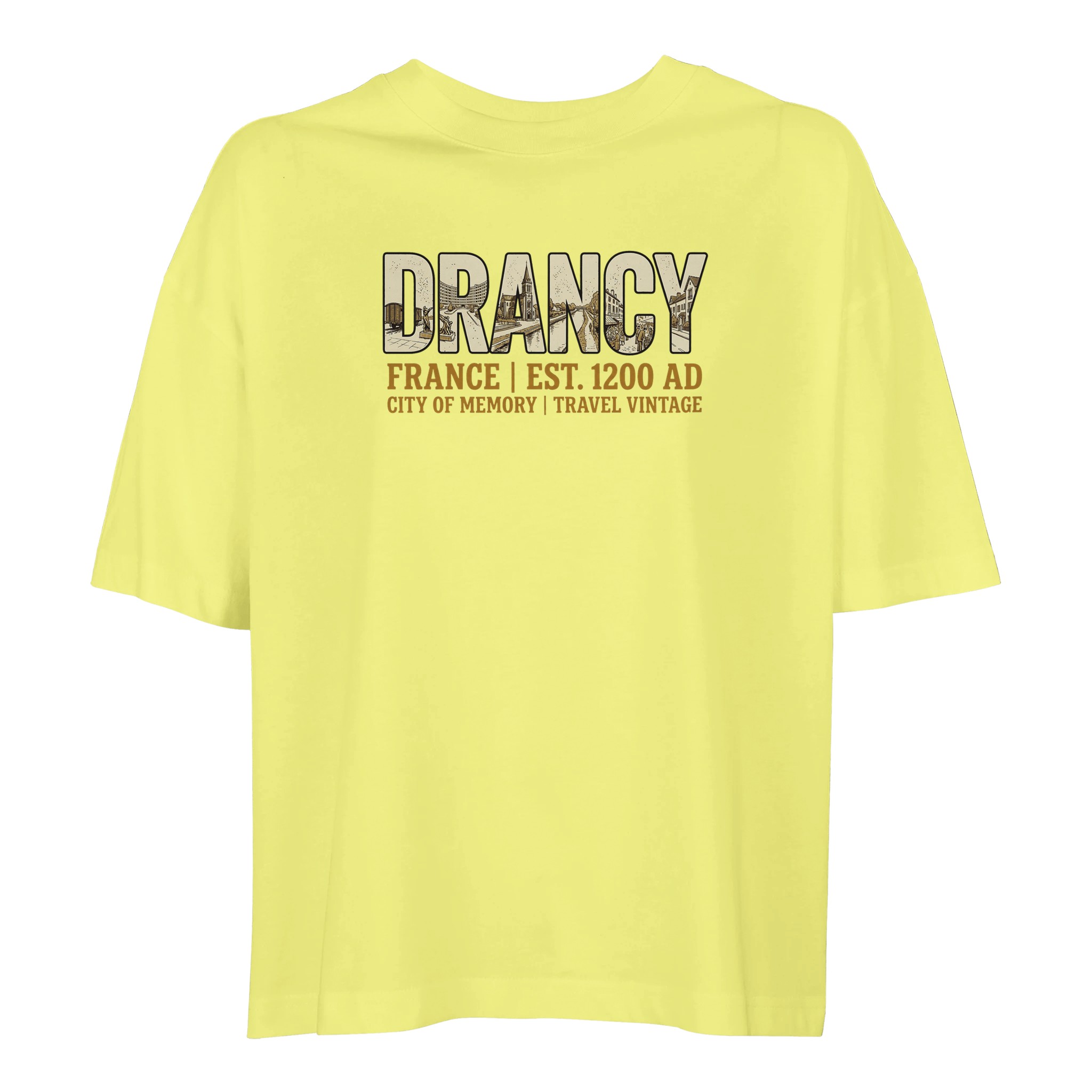 T-shirt Drancy femme ample coton bio ville française T-shirt Drancy femme ample coton bio ville française