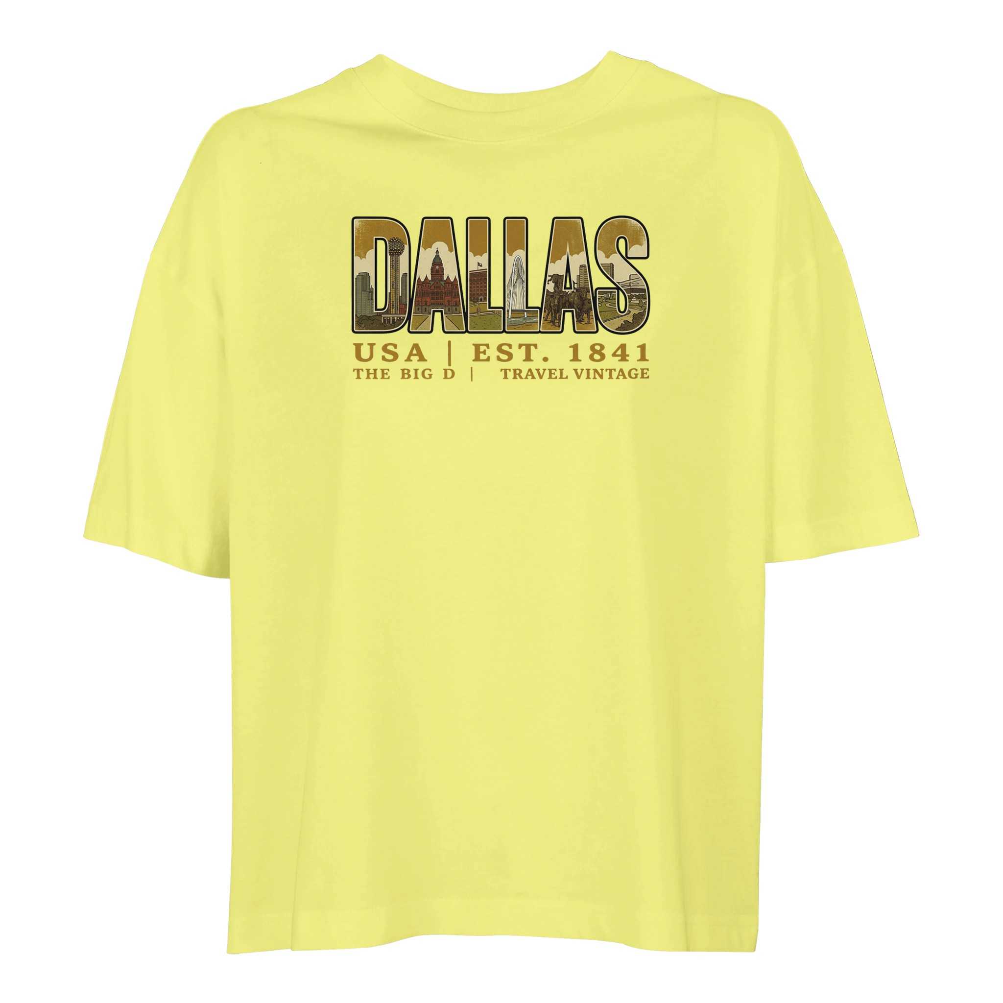T-shirt Dallas femme ample coton bio conversion T-shirt Dallas femme ample coton bio conversion, coloris Jaune clair