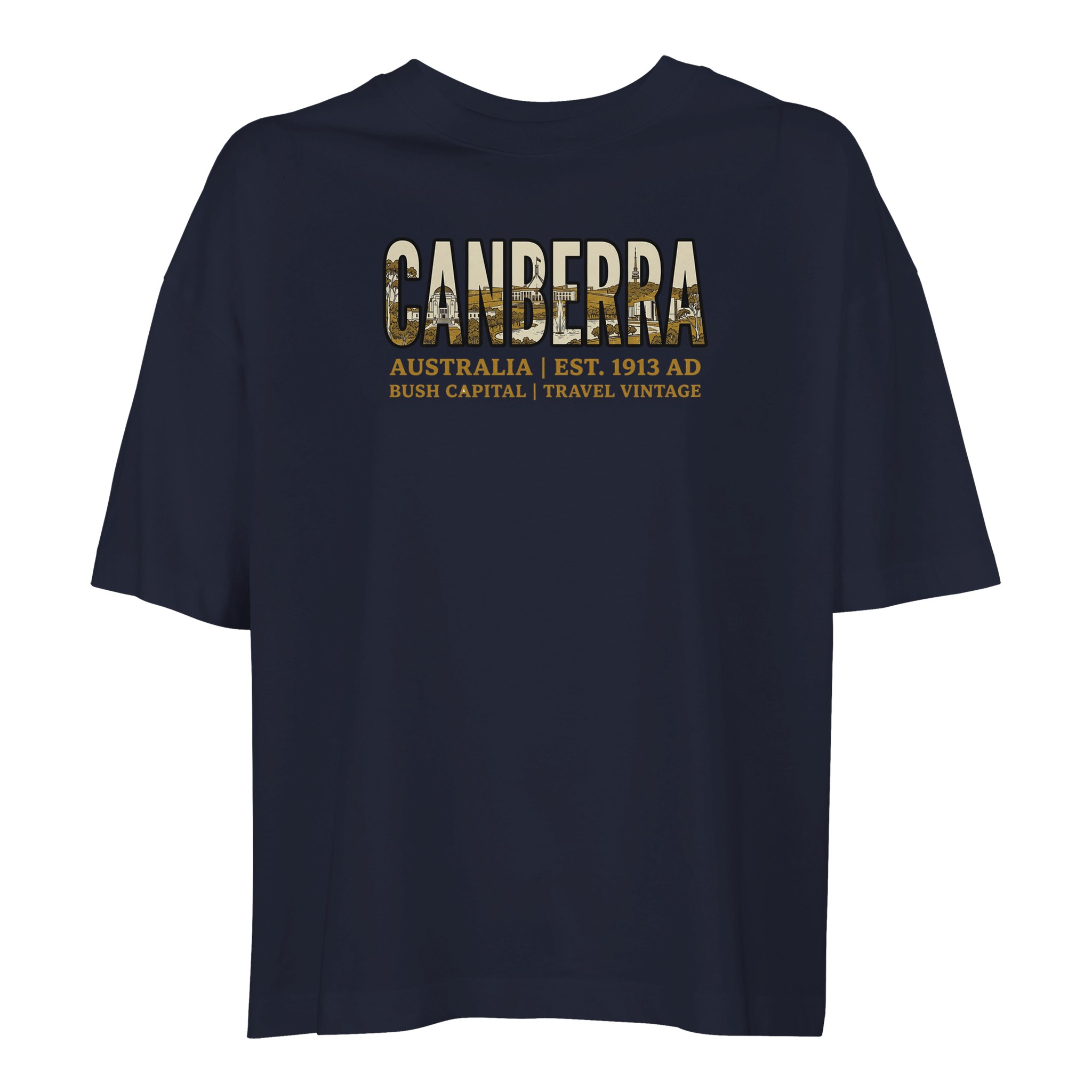 T-shirt Canberra femme ample coton bio T-shirt Canberra femme ample coton bio, coloris French Navy