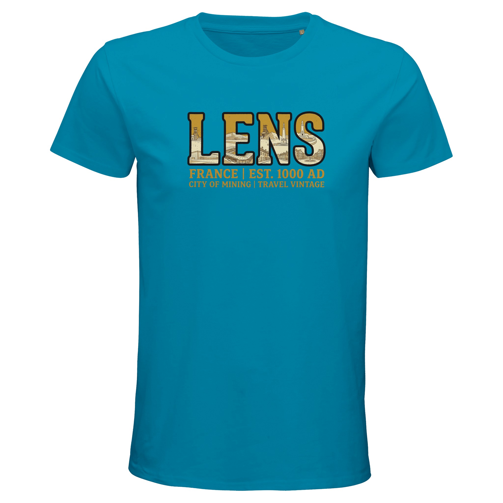 T-shirt Lens homme bio ajusté ville minière T-shirt Lens homme bio ajusté ville minière