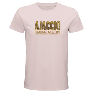 T-shirt Ajaccio homme bio ajusté ville Corse T-shirt Ajaccio homme bio ajusté ville Corse