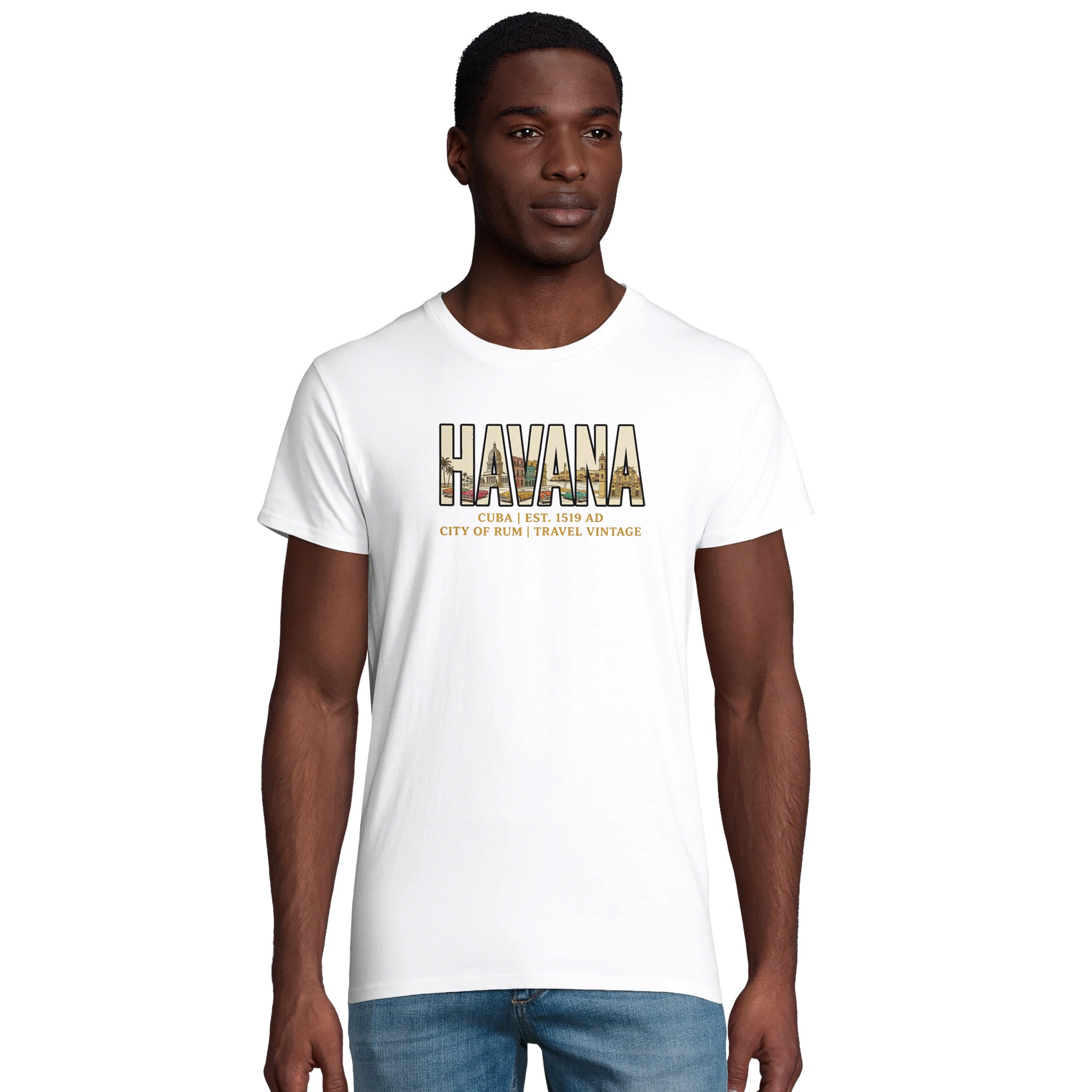 T-shirt La Havane homme bio ajusté T-shirt La Havane homme bio ajusté, photo 2