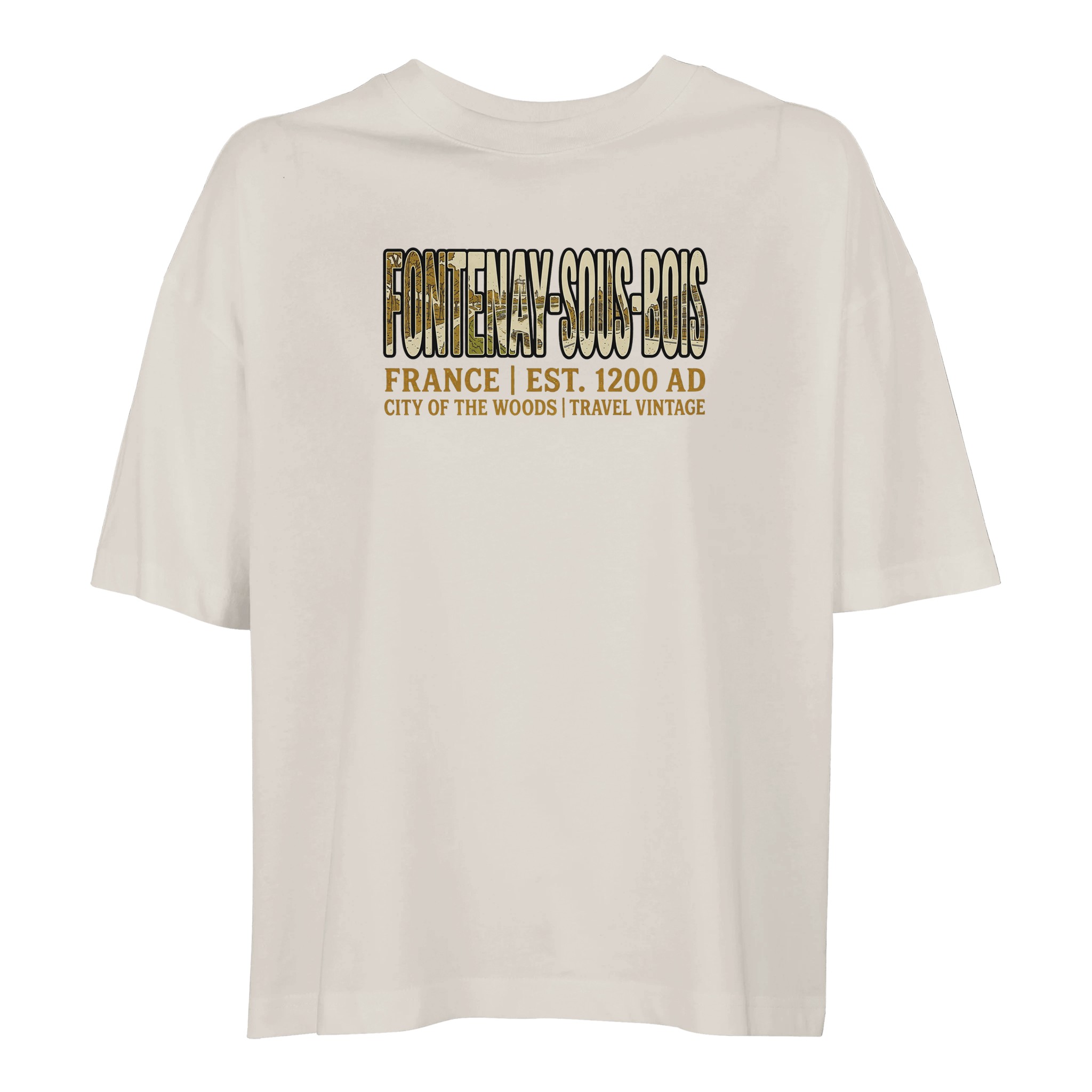 T-shirt Fontenay-sous-Bois femme ample coton bio T-shirt Fontenay-sous-Bois femme ample coton bio