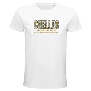 T-shirt Chelles homme bio ajusté ville vintage T-shirt Chelles homme bio ajusté ville vintage