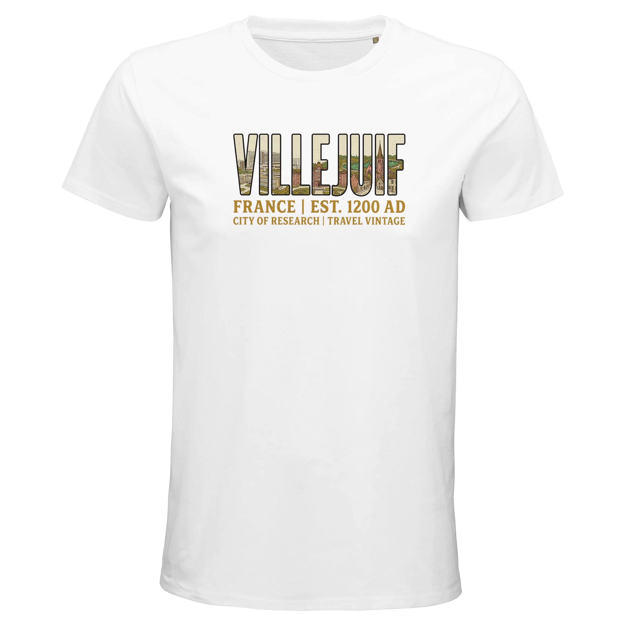 T-shirt Villejuif homme bio ajusté T-shirt Villejuif homme bio ajusté