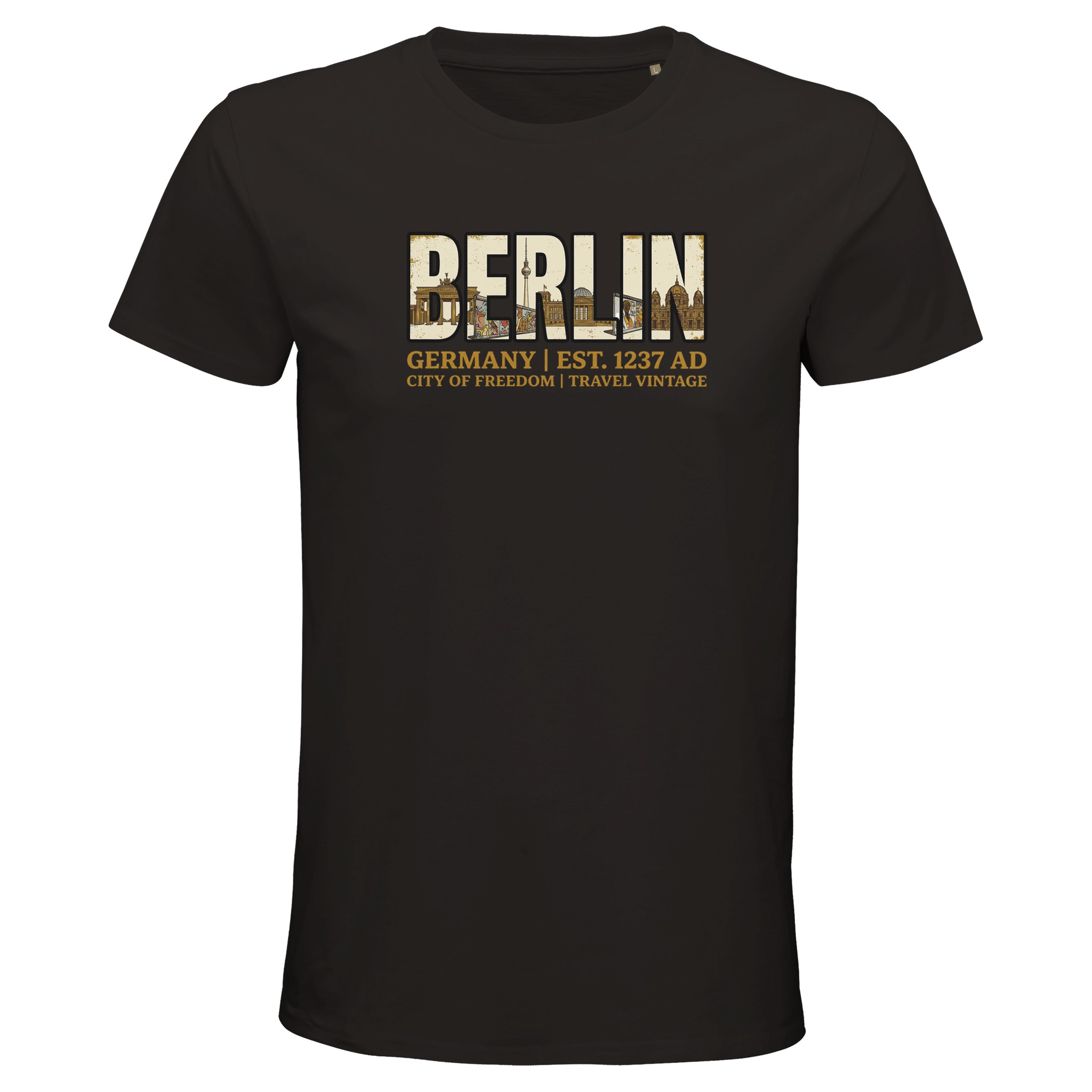 T-shirt Berlin homme bio ajusté ville de liberté T-shirt Berlin homme bio ajusté ville de liberté, photo 19