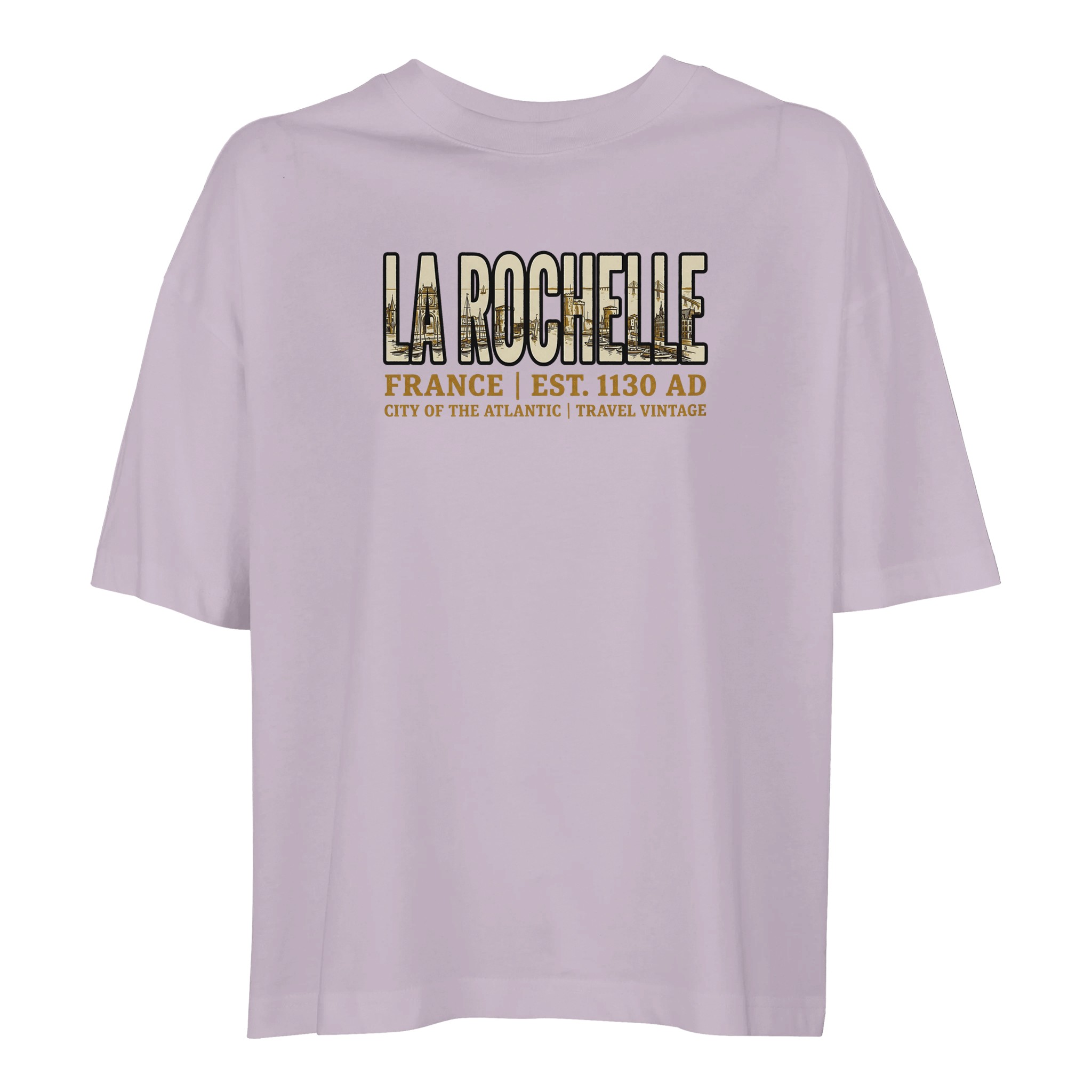 T-shirt La Rochelle femme ample coton bio ville T-shirt La Rochelle femme ample coton bio ville