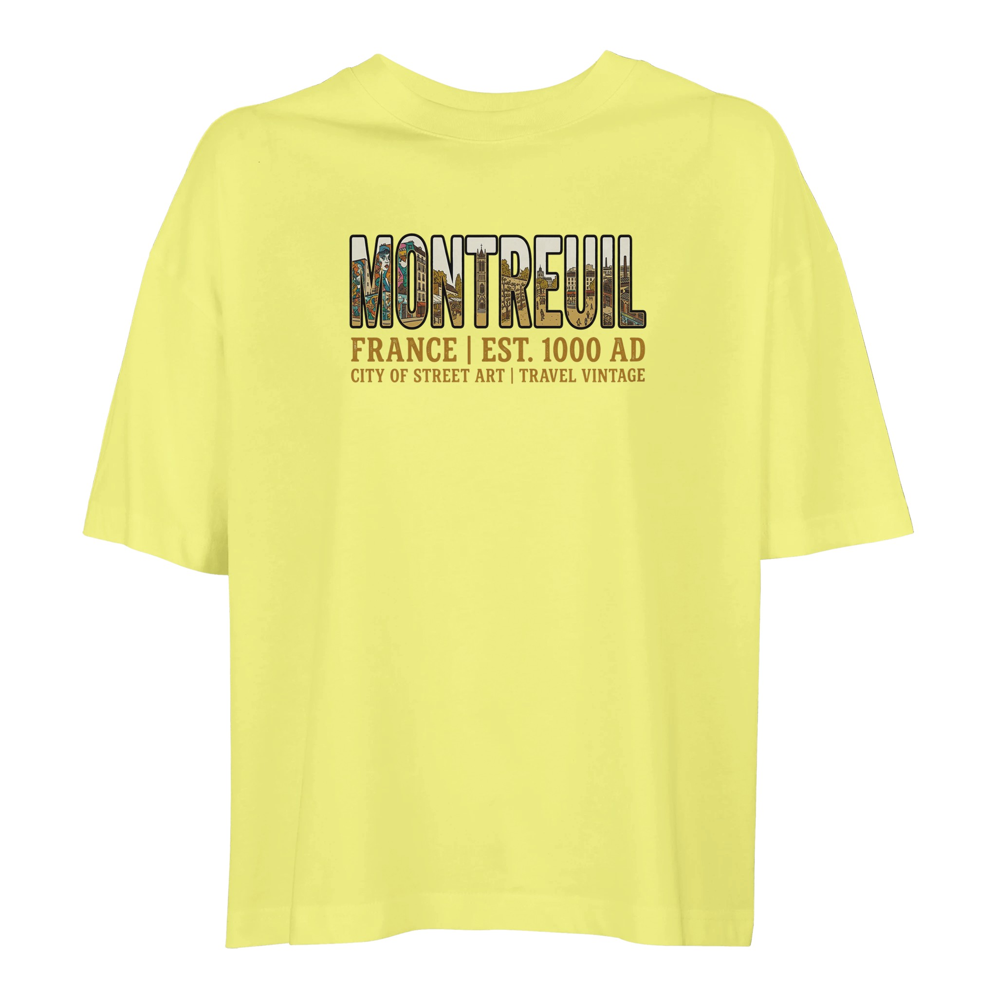 T-shirt Montreuil femme ample coton bio ville street art T-shirt Montreuil femme ample coton bio ville street art