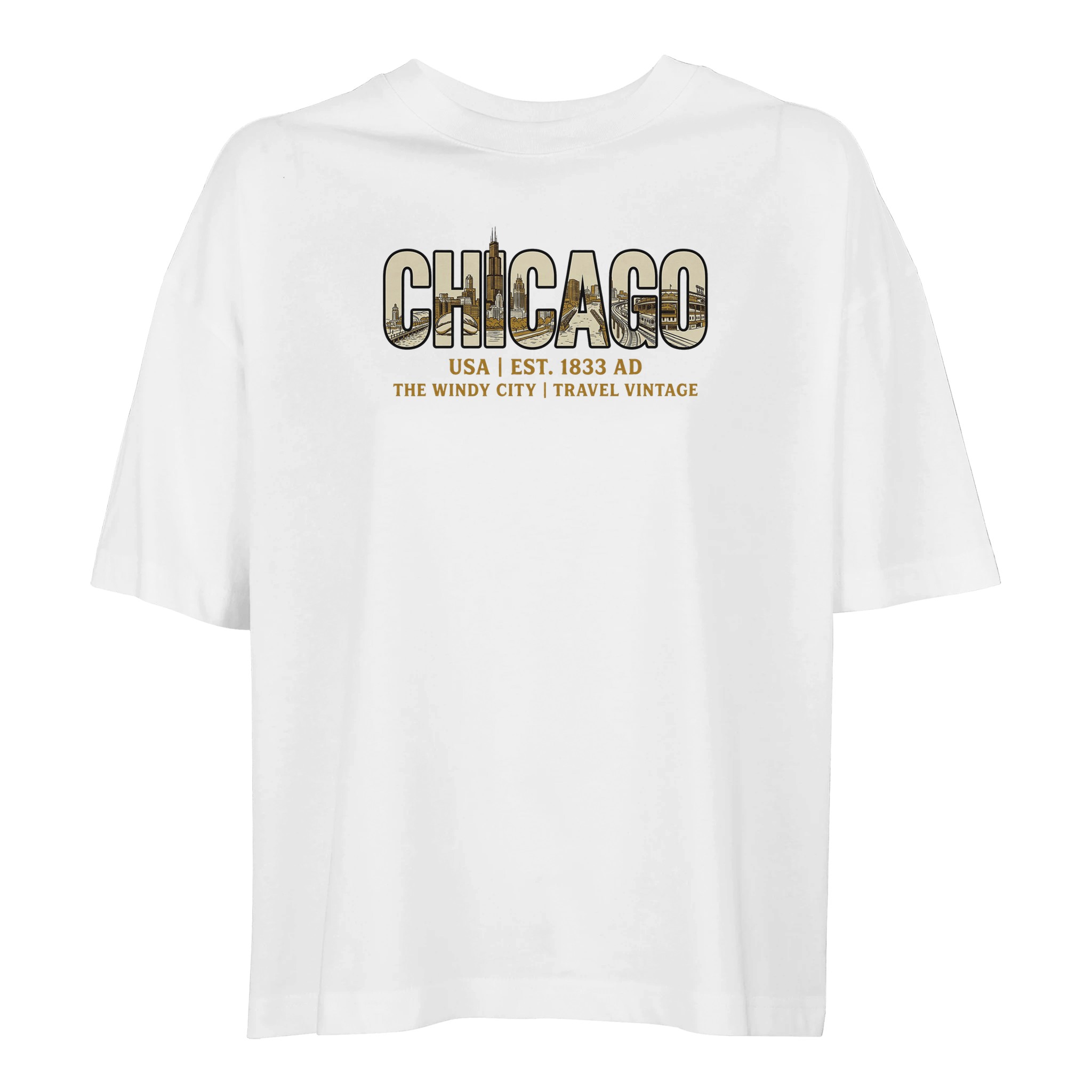 T-shirt Chicago femme ample coton en conversion bio T-shirt Chicago femme ample coton en conversion bio