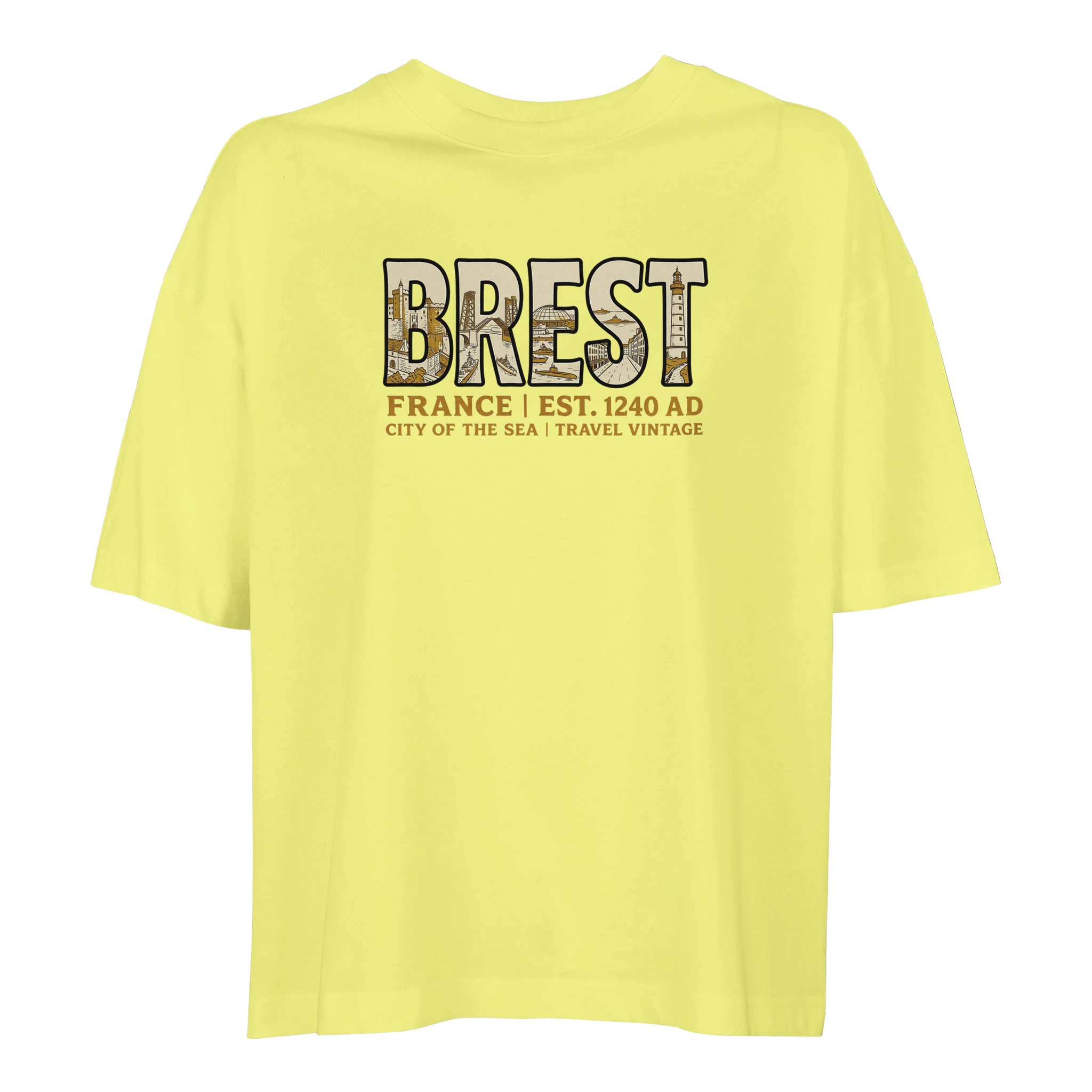 T-shirt Brest femme ample coton bio en conversion T-shirt Brest femme ample coton bio en conversion