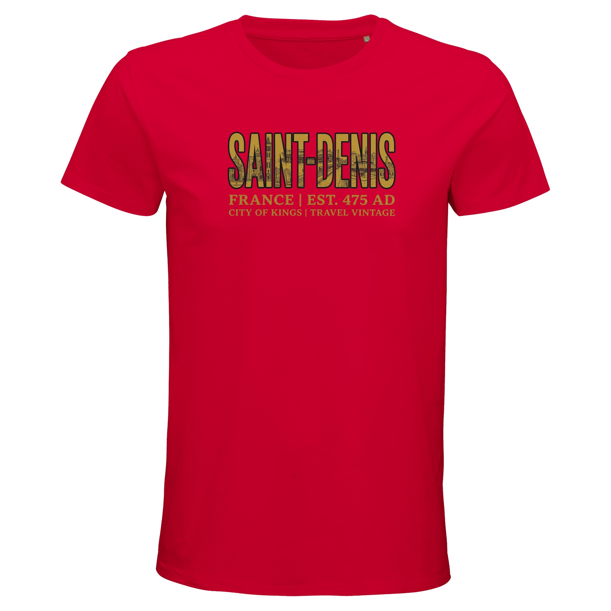 T-shirt Saint-Denis homme bio ajusté ville T-shirt Saint-Denis homme bio ajusté ville