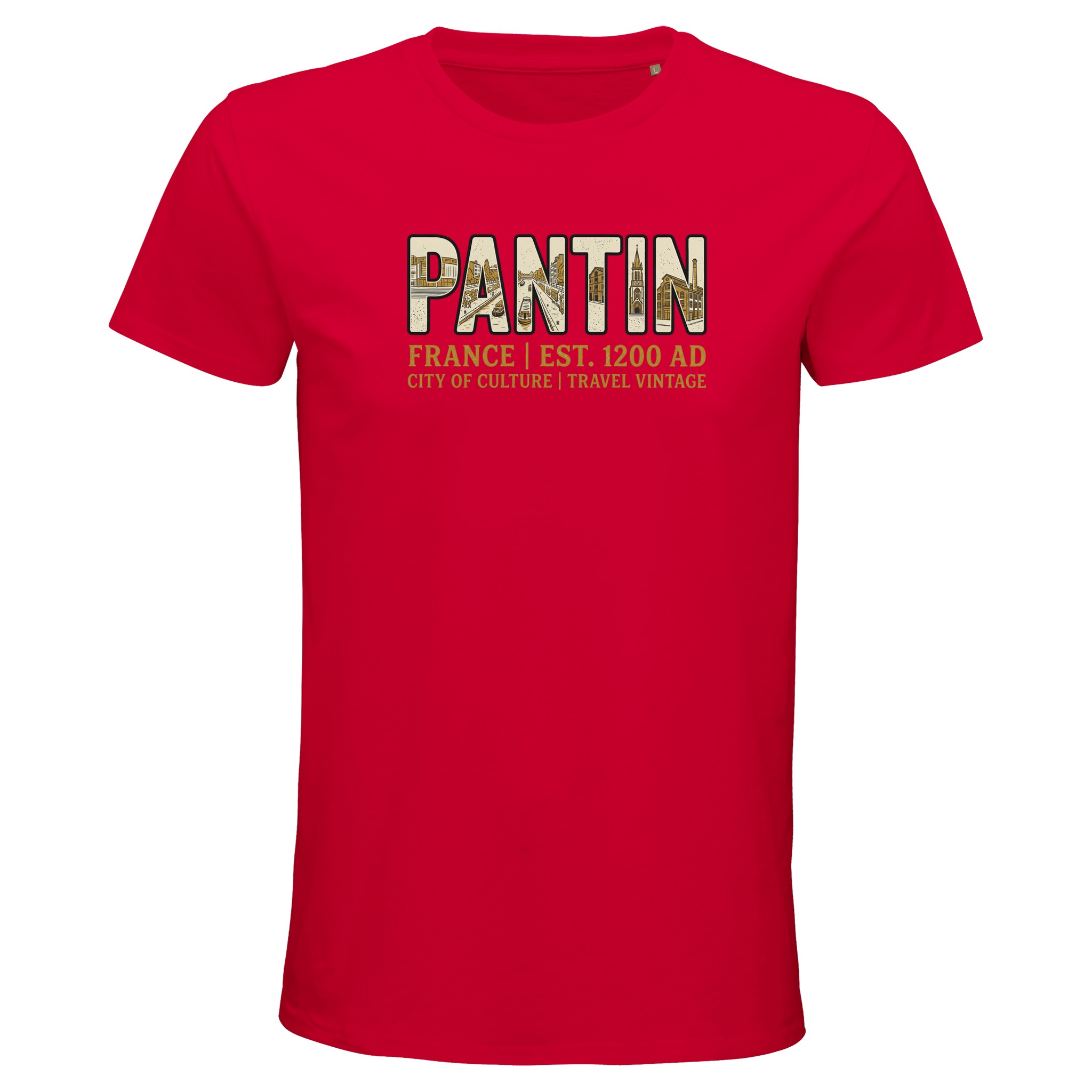 T-shirt Pantin homme bio ajusté ville tendance T-shirt Pantin homme bio ajusté ville tendance