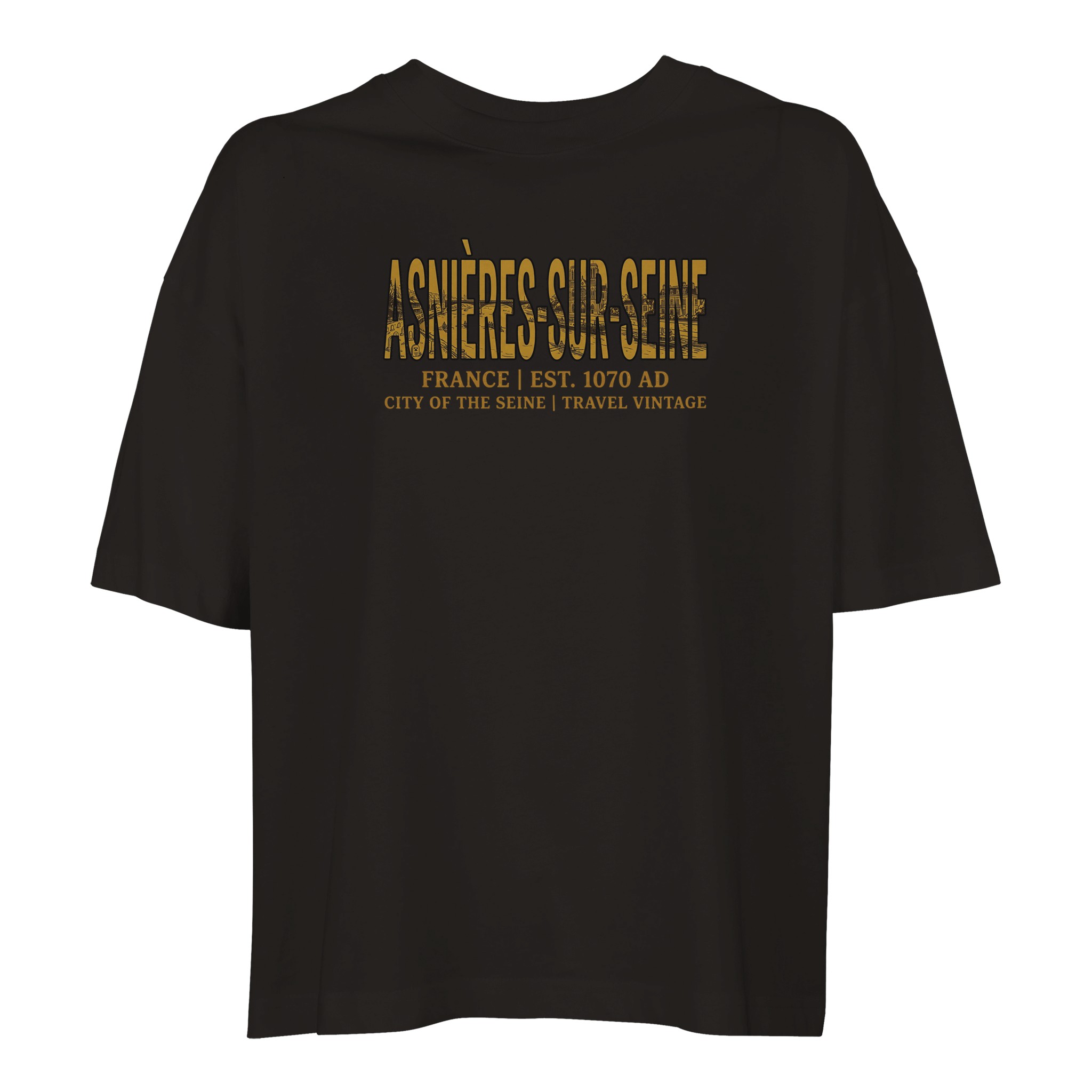 T-shirt Asnières-sur-Seine femme ample coton bio T-shirt Asnières-sur-Seine femme ample coton bio