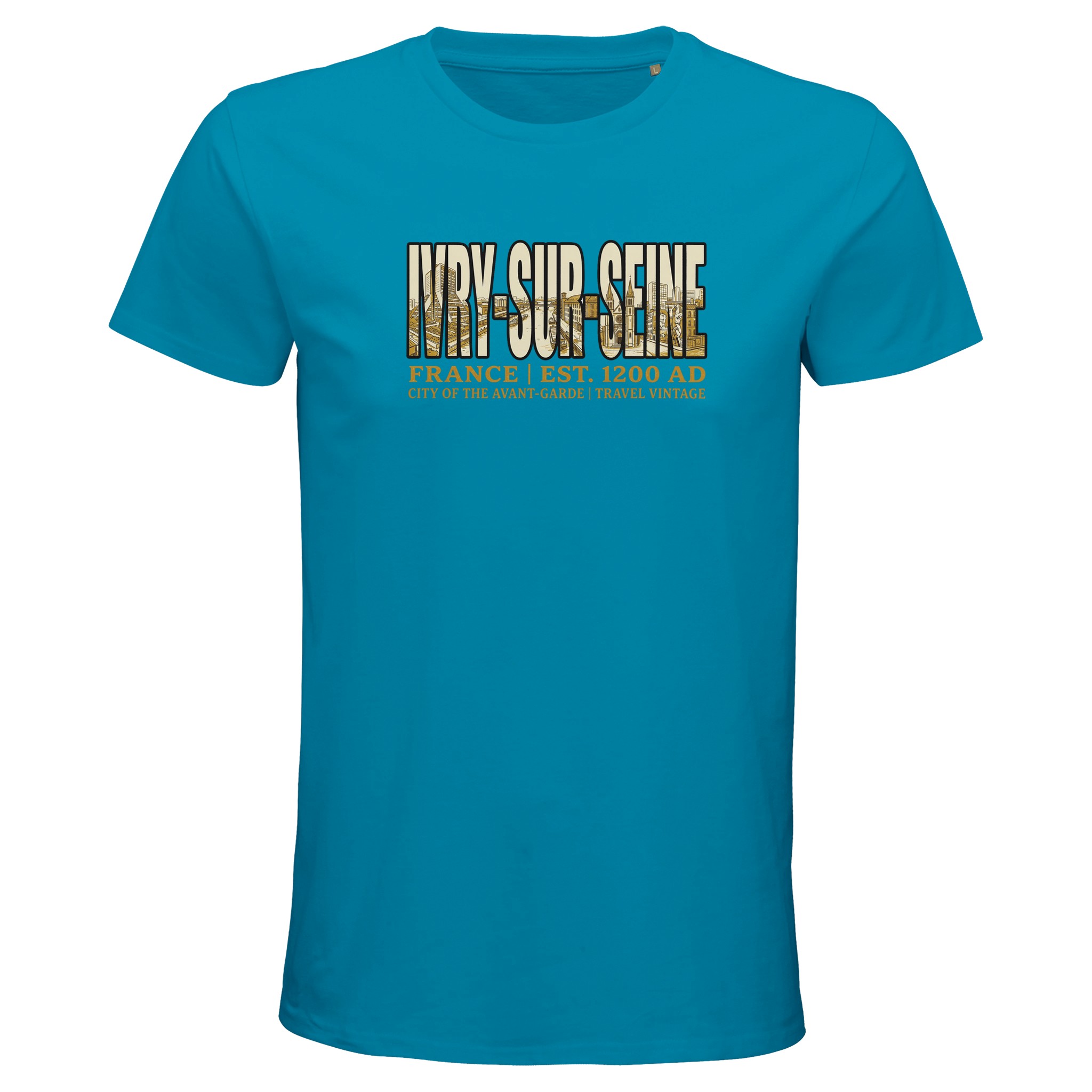 T-shirt Ivry-sur-Seine homme bio ajusté ville T-shirt Ivry-sur-Seine homme bio ajusté ville