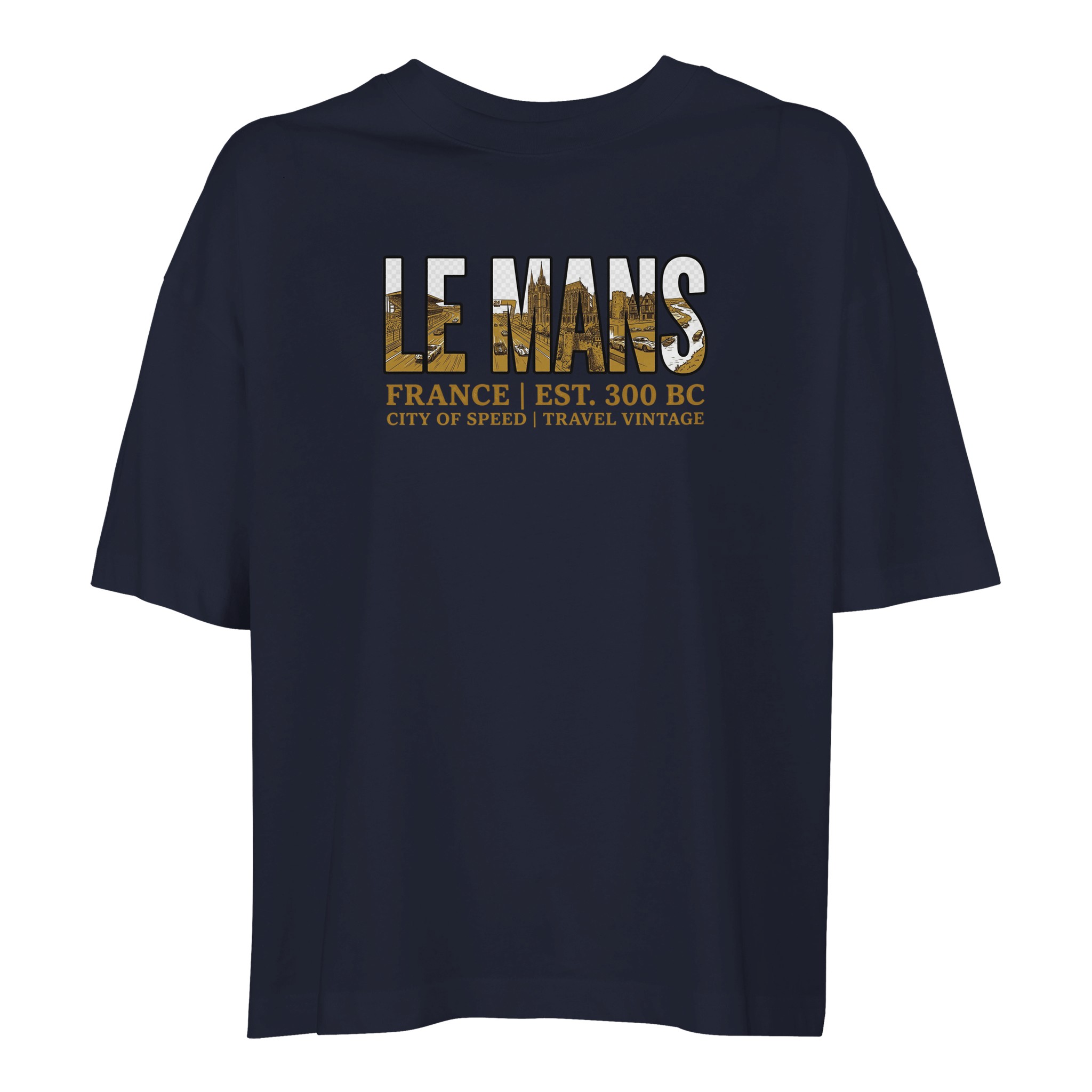 T-shirt Le Mans femme ample coton bio ville T-shirt Le Mans femme ample coton bio ville