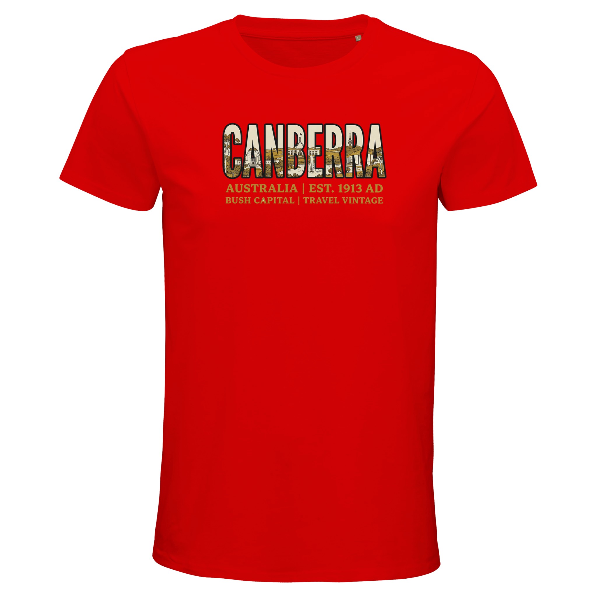 T-shirt Canberra homme bio ajusté T-shirt Canberra homme bio ajusté, coloris Bright Red