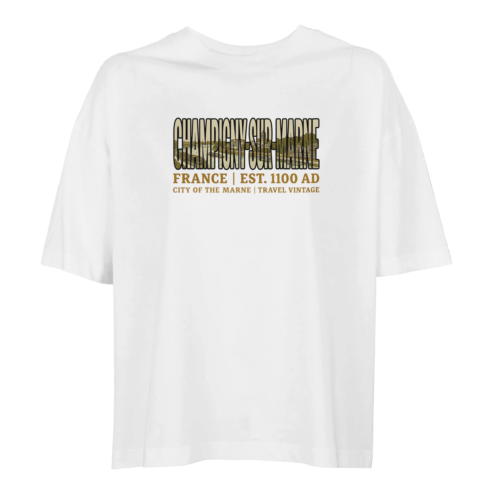 T-shirt Champigny-sur-Marne femme ample coton bio T-shirt Champigny-sur-Marne femme ample coton bio