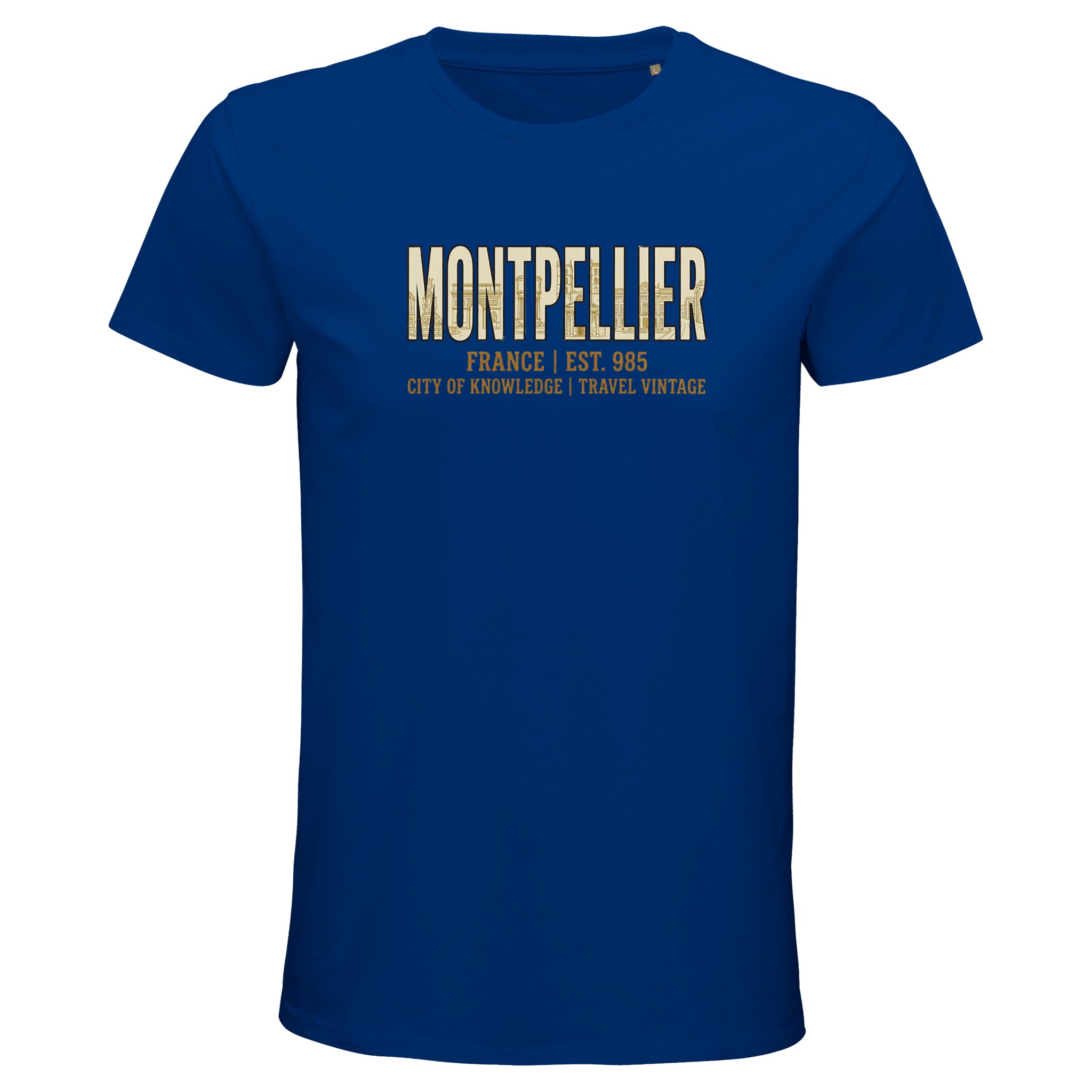 T-shirt Montpellier homme bio ajusté coton premium T-shirt Montpellier homme bio ajusté coton premium