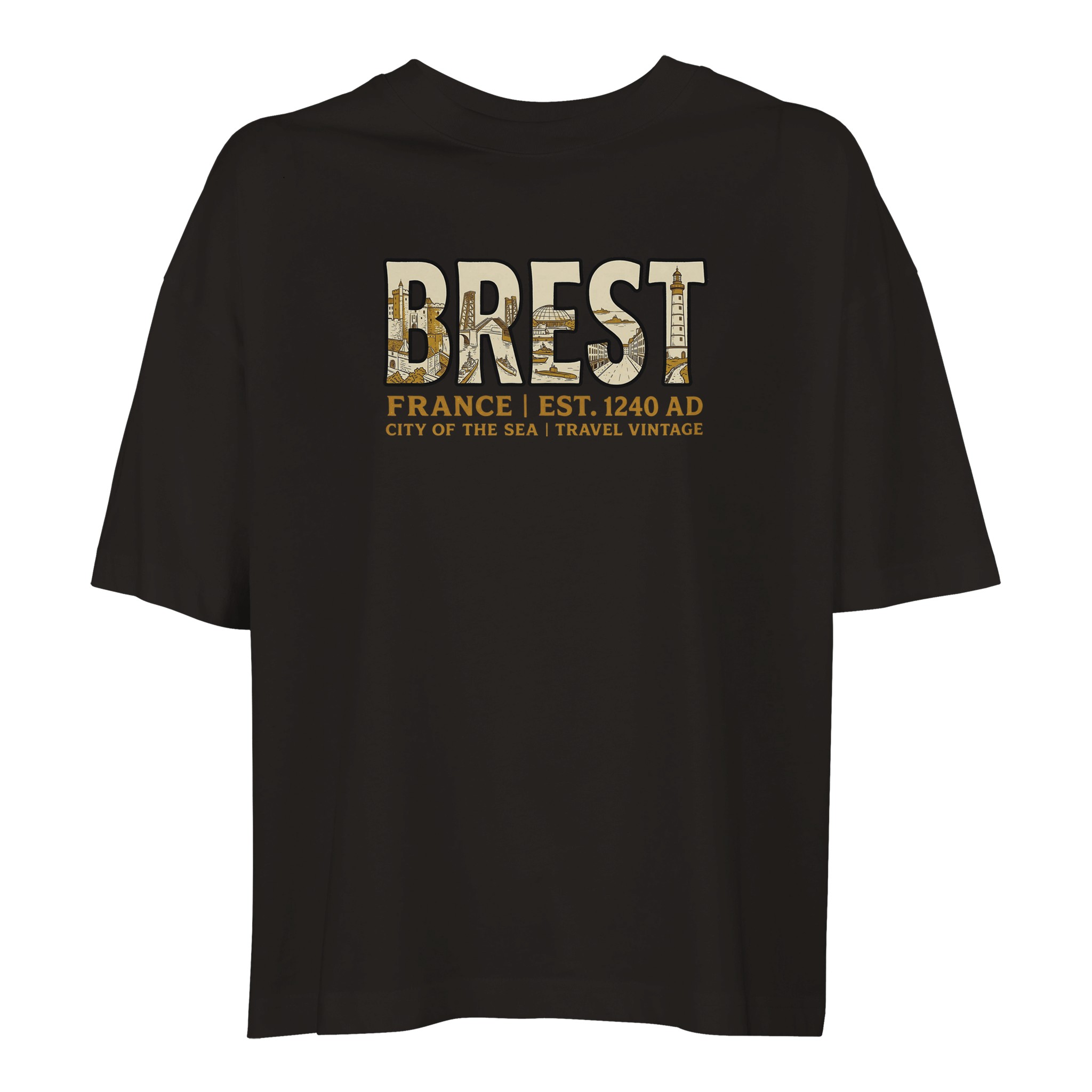 T-shirt Brest femme ample coton bio en conversion T-shirt Brest femme ample coton bio en conversion