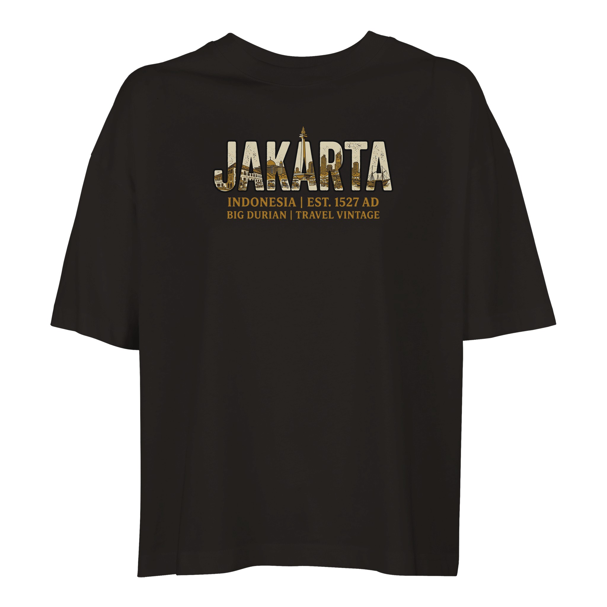 T-shirt Jakarta femme ample coton bio conversion T-shirt Jakarta femme ample coton bio conversion, coloris Deep Black