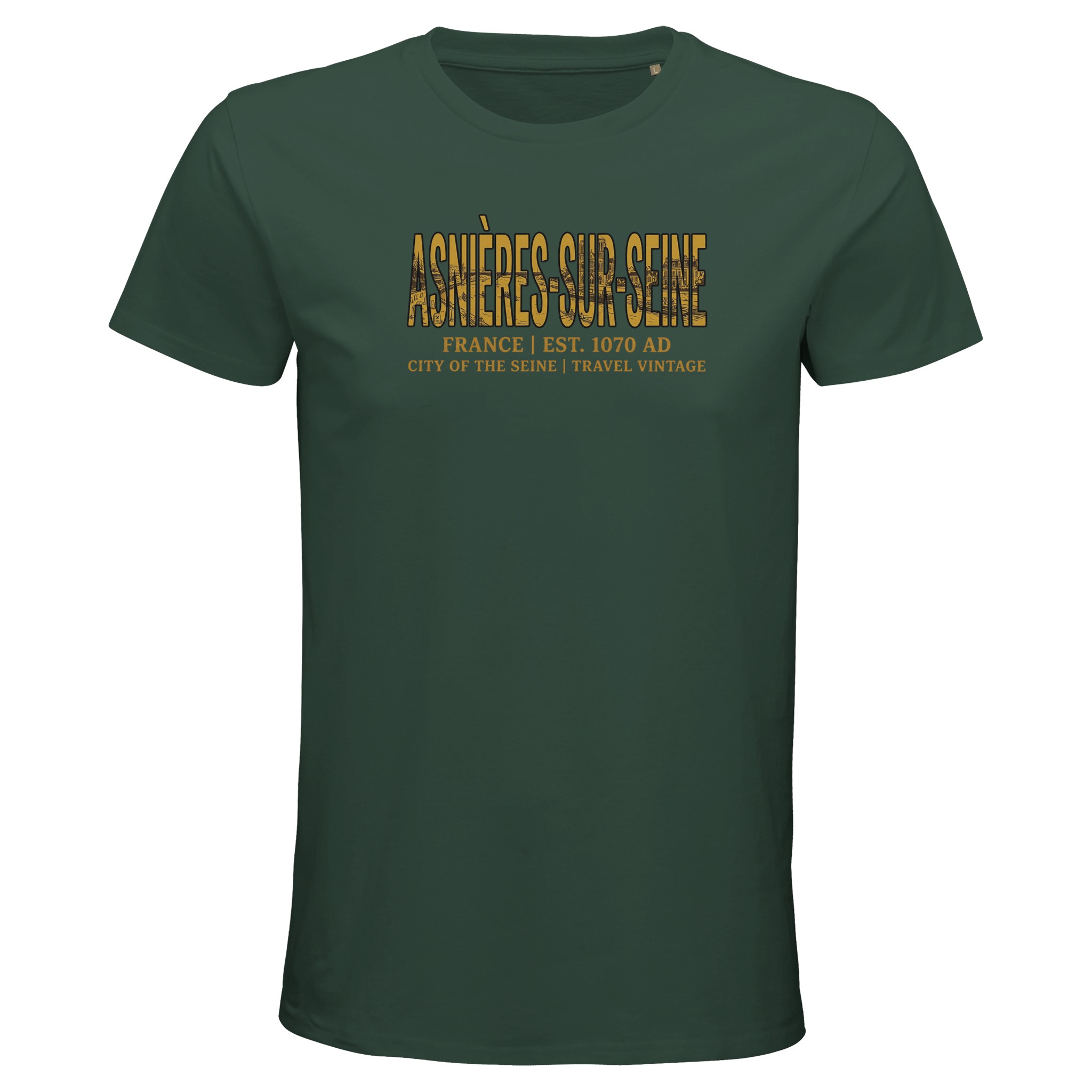 T-shirt Asnières-sur-Seine homme bio ajusté T-shirt Asnières-sur-Seine homme bio ajusté