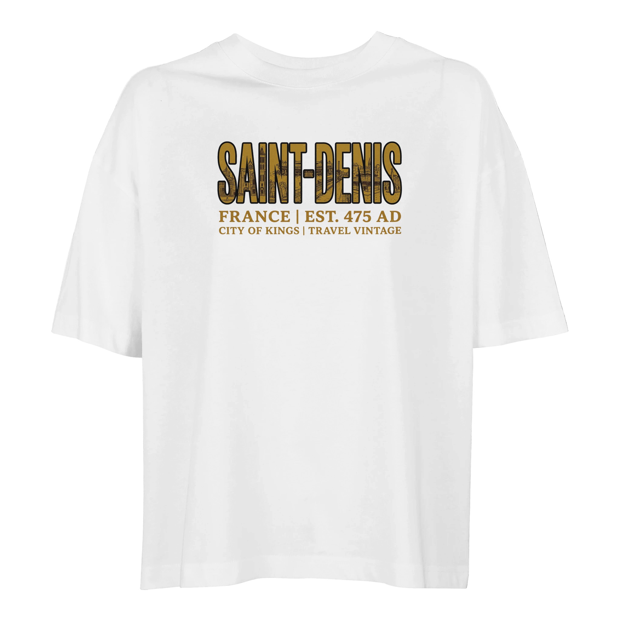 T-shirt Saint-Denis femme ample coton bio ville T-shirt Saint-Denis femme ample coton bio ville