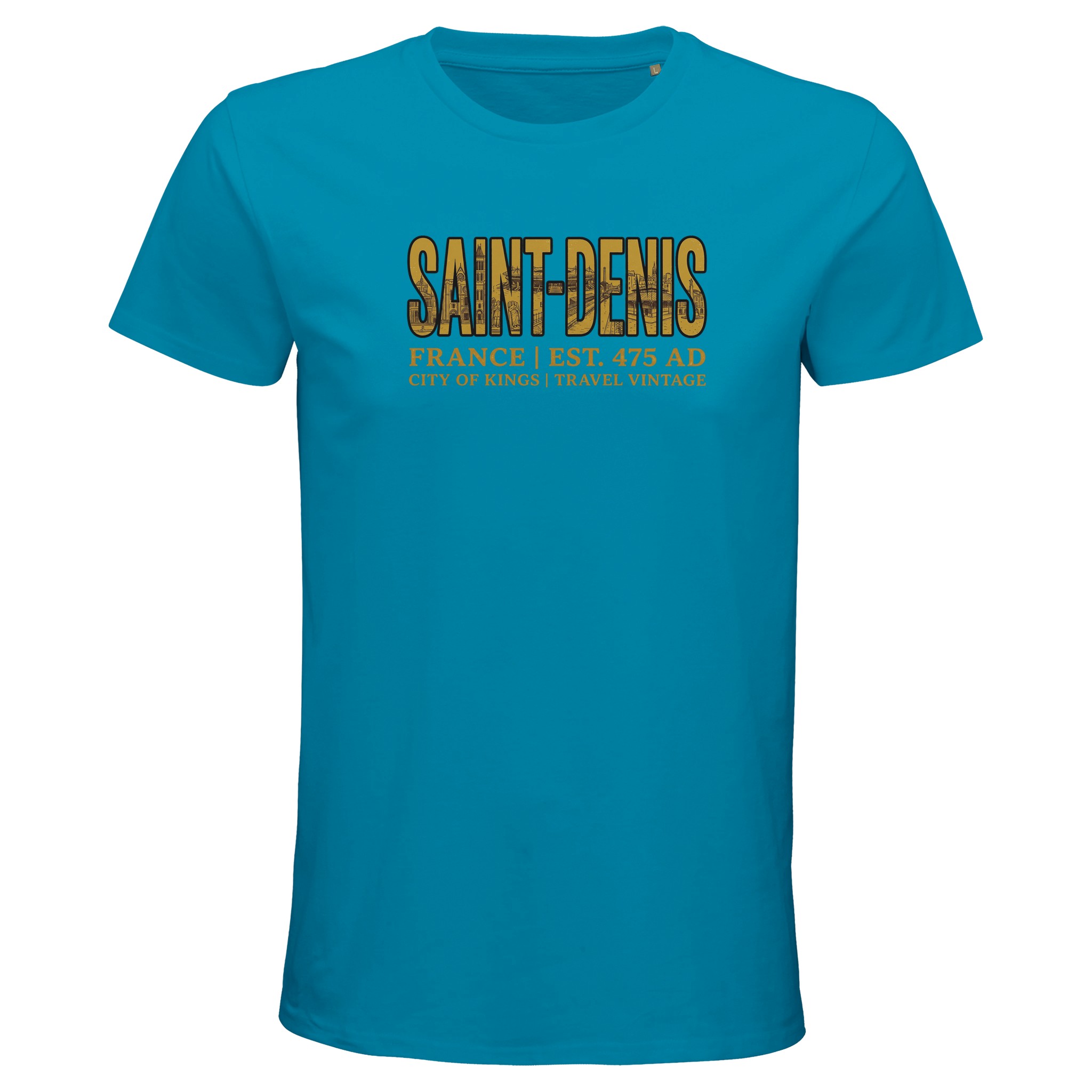T-shirt Saint-Denis homme bio ajusté ville T-shirt Saint-Denis homme bio ajusté ville