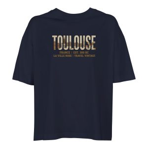 T-shirt Toulouse femme ample coton bio ville rose T-shirt Toulouse femme ample coton bio ville rose
