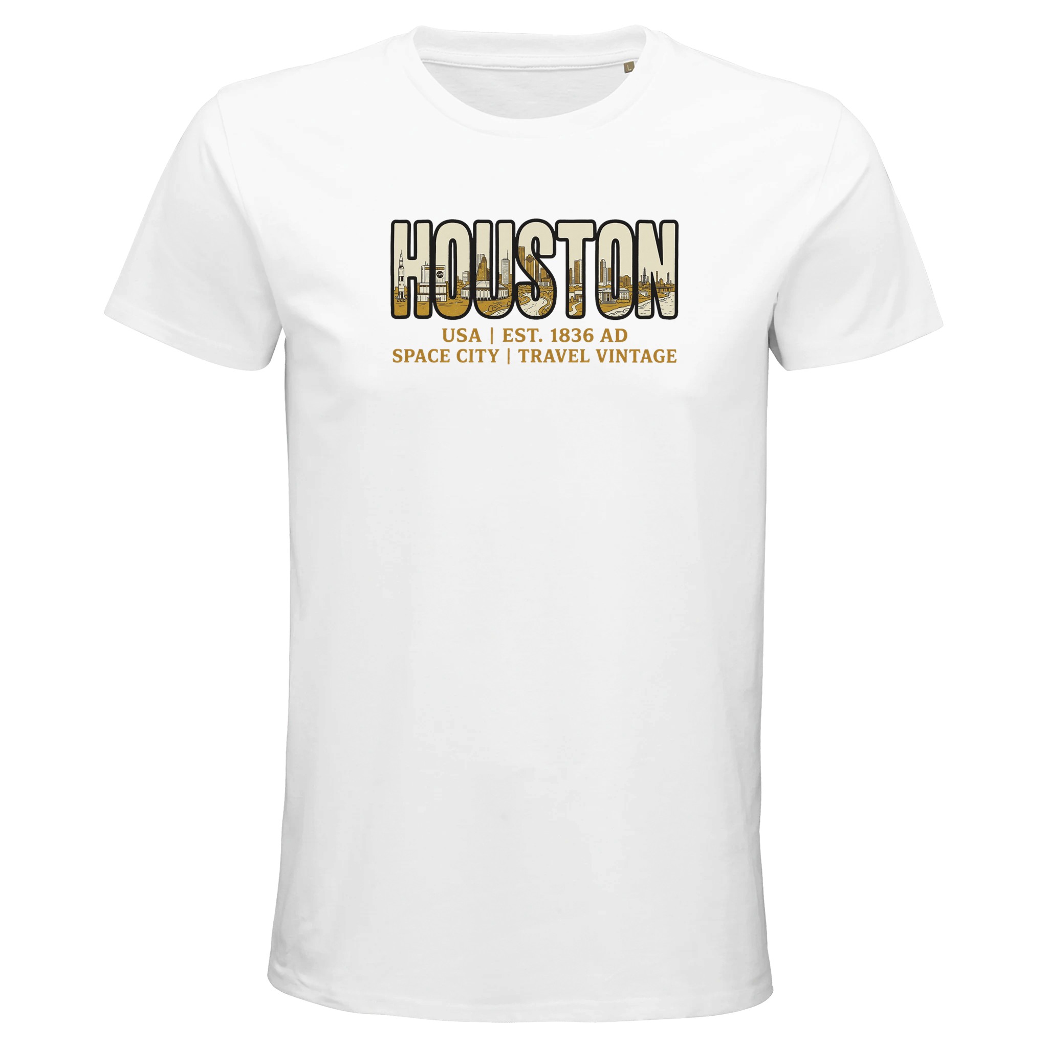 T-shirt Houston homme bio ajusté Space City T-shirt Houston homme bio ajusté Space City