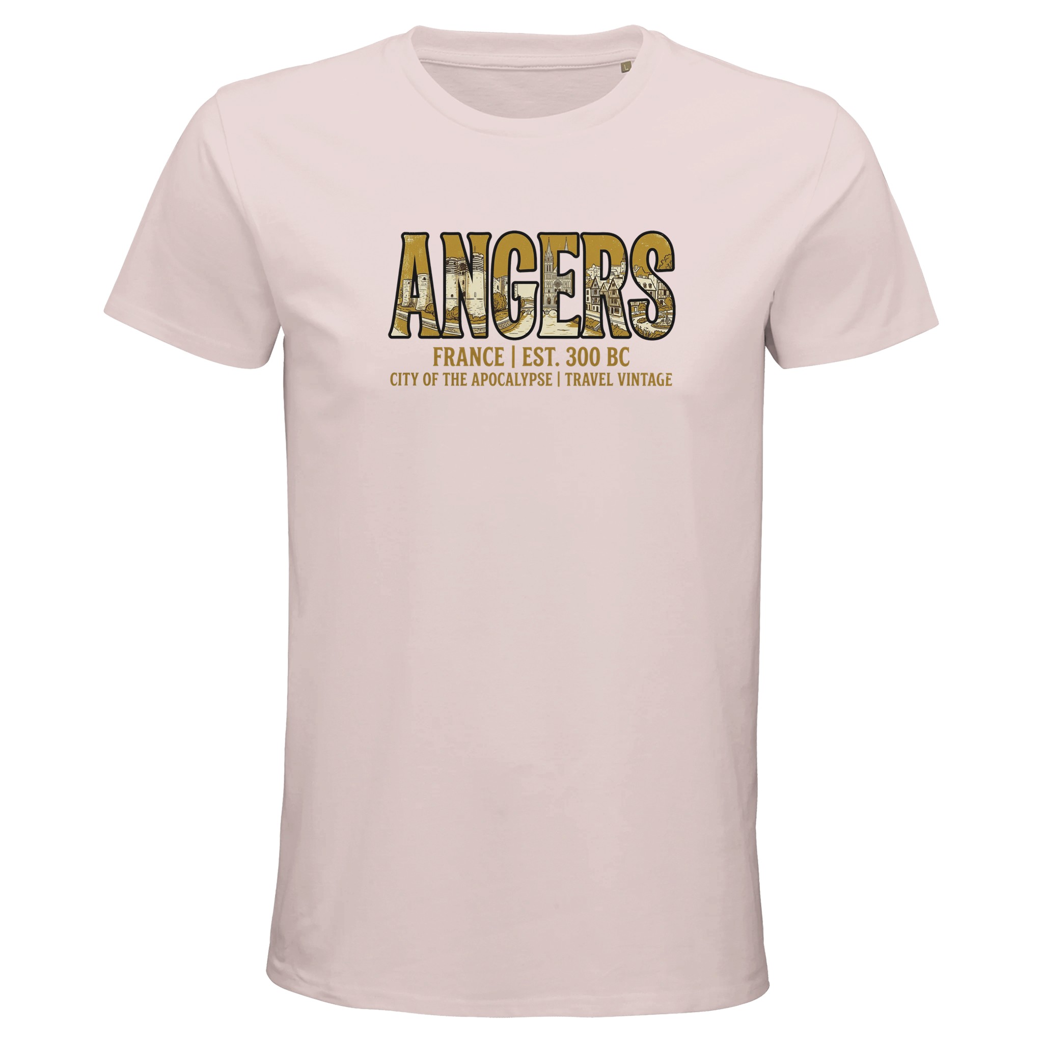 T-shirt Angers homme bio ajusté ville française T-shirt Angers homme bio ajusté ville française