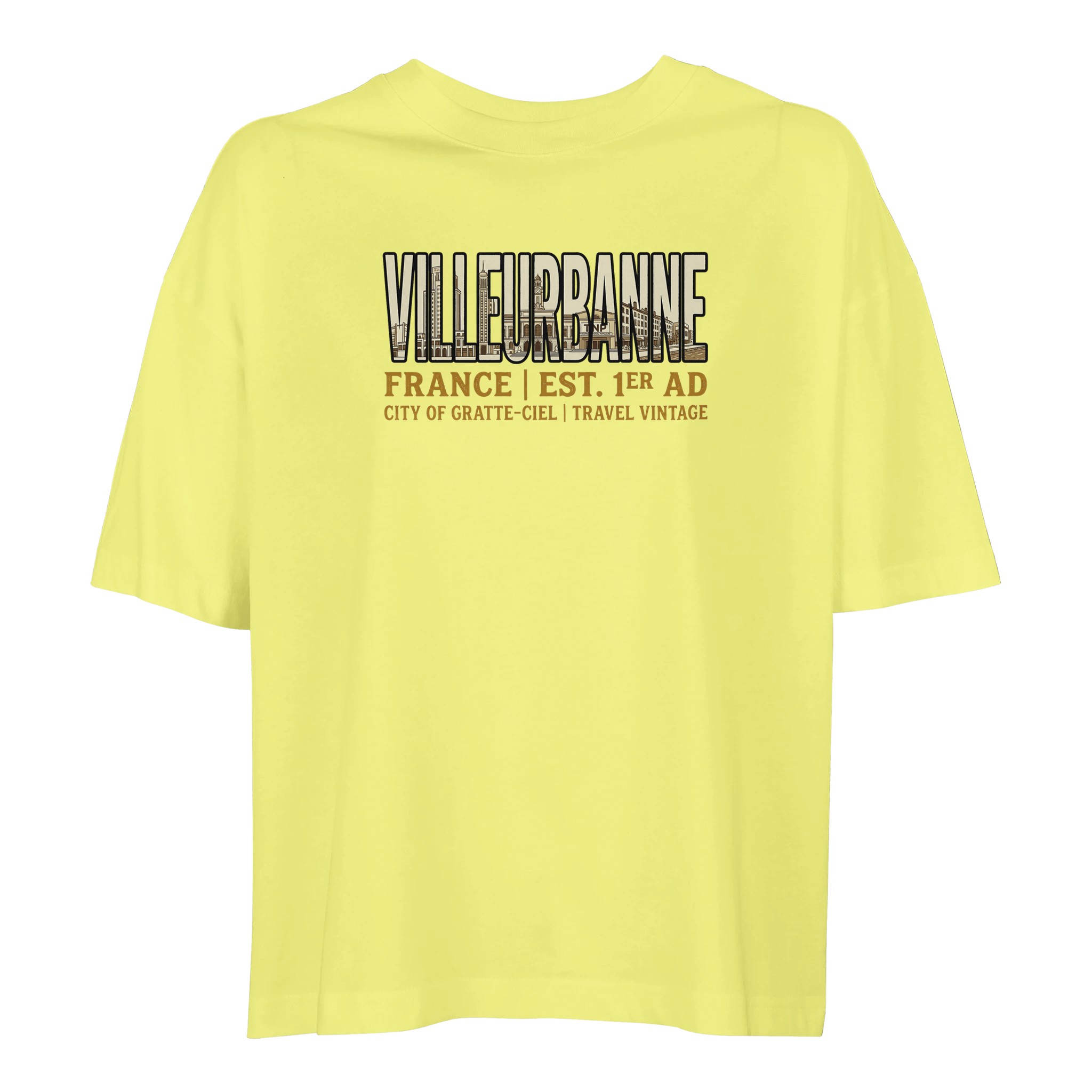 T-shirt Villeurbanne femme ample coton bio T-shirt Villeurbanne femme ample coton bio