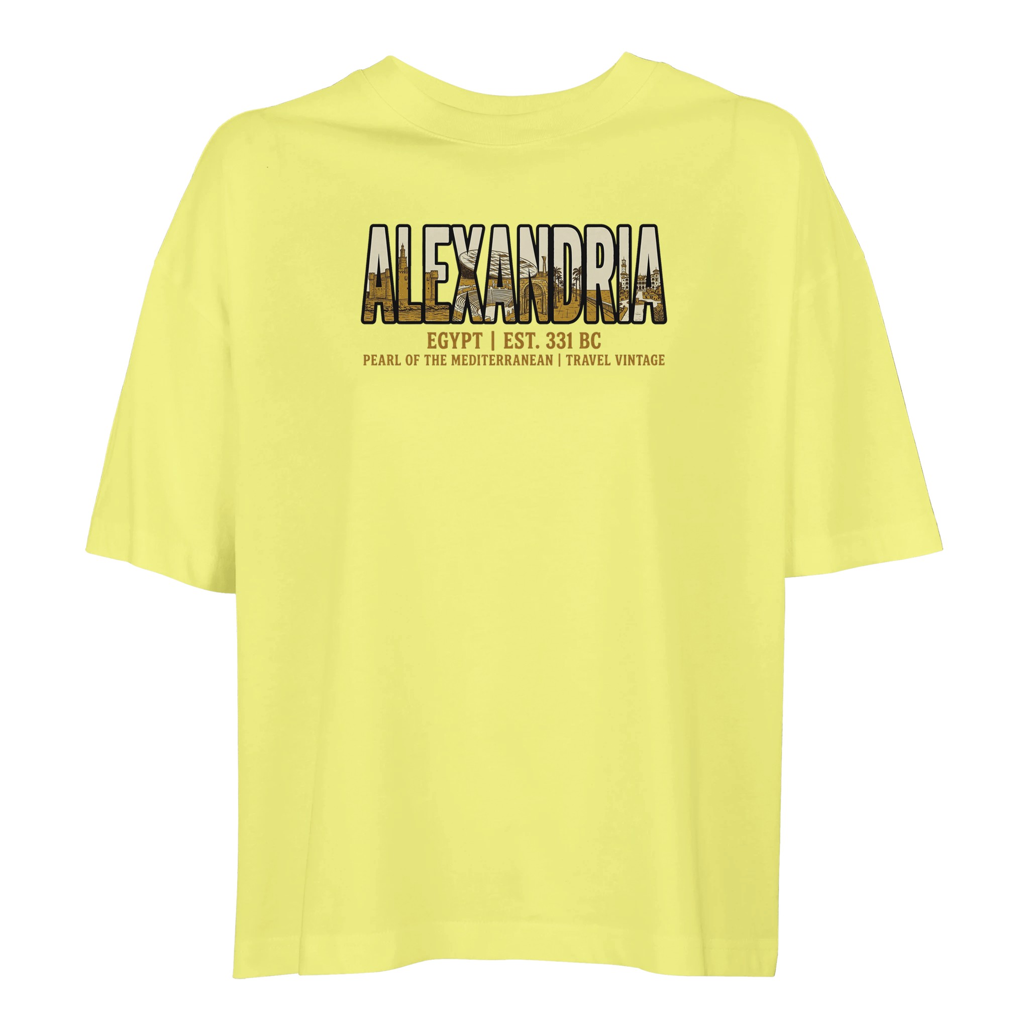 T-shirt Alexandrie femme ample coton bio T-shirt Alexandrie femme ample coton bio, coloris Jaune clair