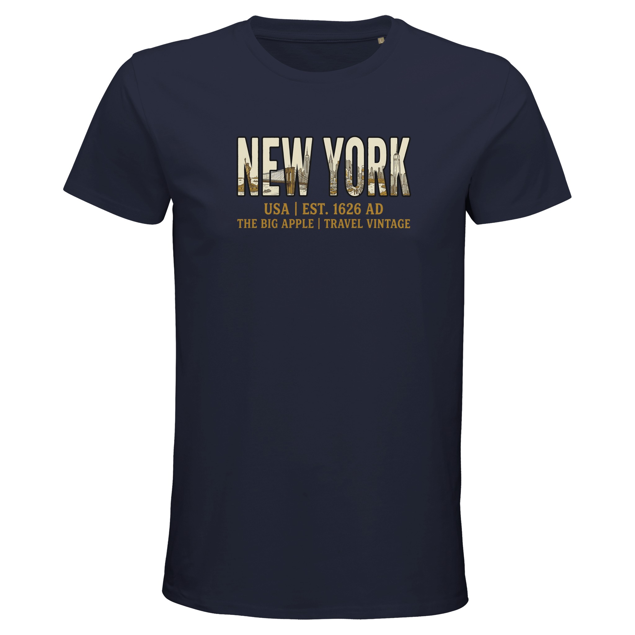 T-shirt New York homme bio ajusté The Big Apple T-shirt New York homme bio ajusté The Big Apple