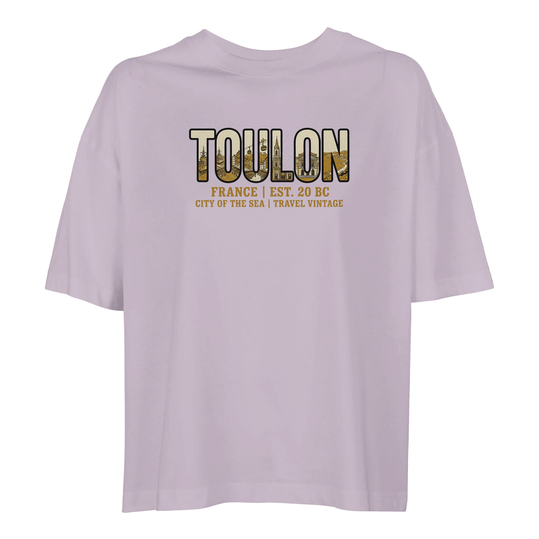 T-shirt Toulon femme ample coton bio ville T-shirt Toulon femme ample coton bio ville