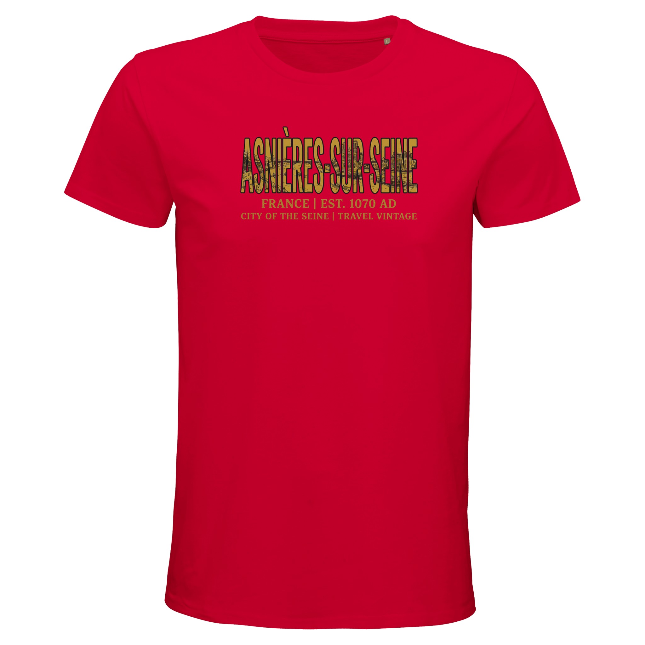 T-shirt Asnières-sur-Seine homme bio ajusté T-shirt Asnières-sur-Seine homme bio ajusté