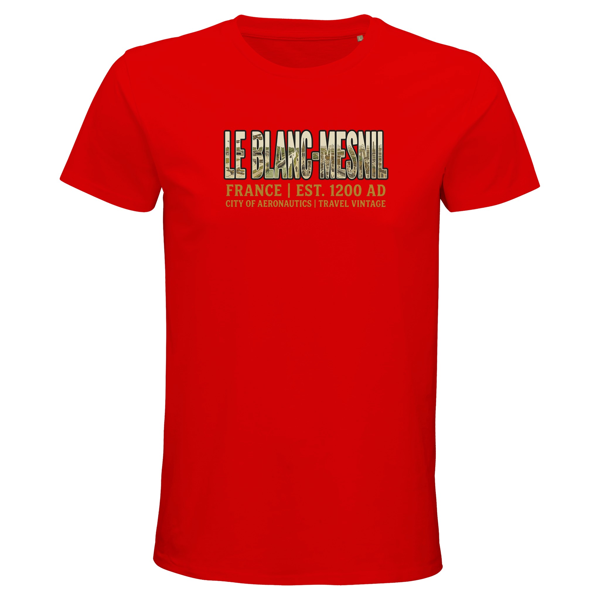 T-shirt Le Blanc-Mesnil homme bio ajusté ville T-shirt Le Blanc-Mesnil homme bio ajusté ville