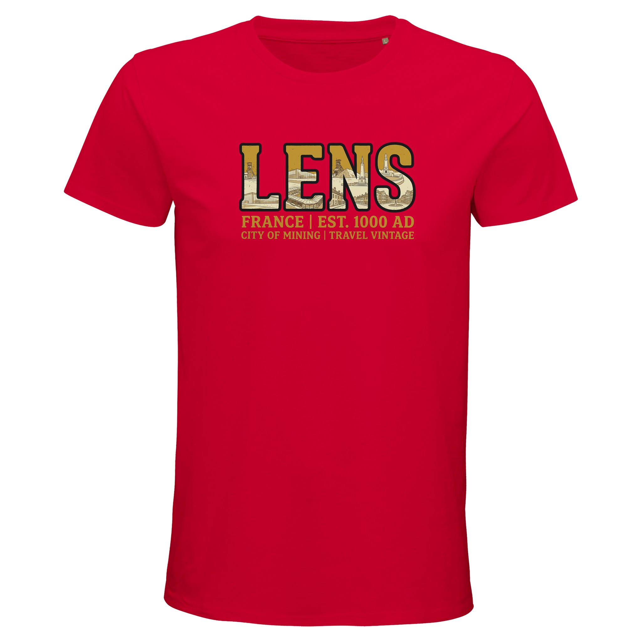 T-shirt Lens homme bio ajusté ville minière T-shirt Lens homme bio ajusté ville minière